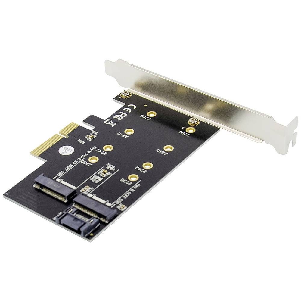 Digitus M.2 NGFF / NVMe SSD PCI Express 3 (x4) Add-On Karte DS-33170 Modulkarte, inkl. Low-Profile Slotblech