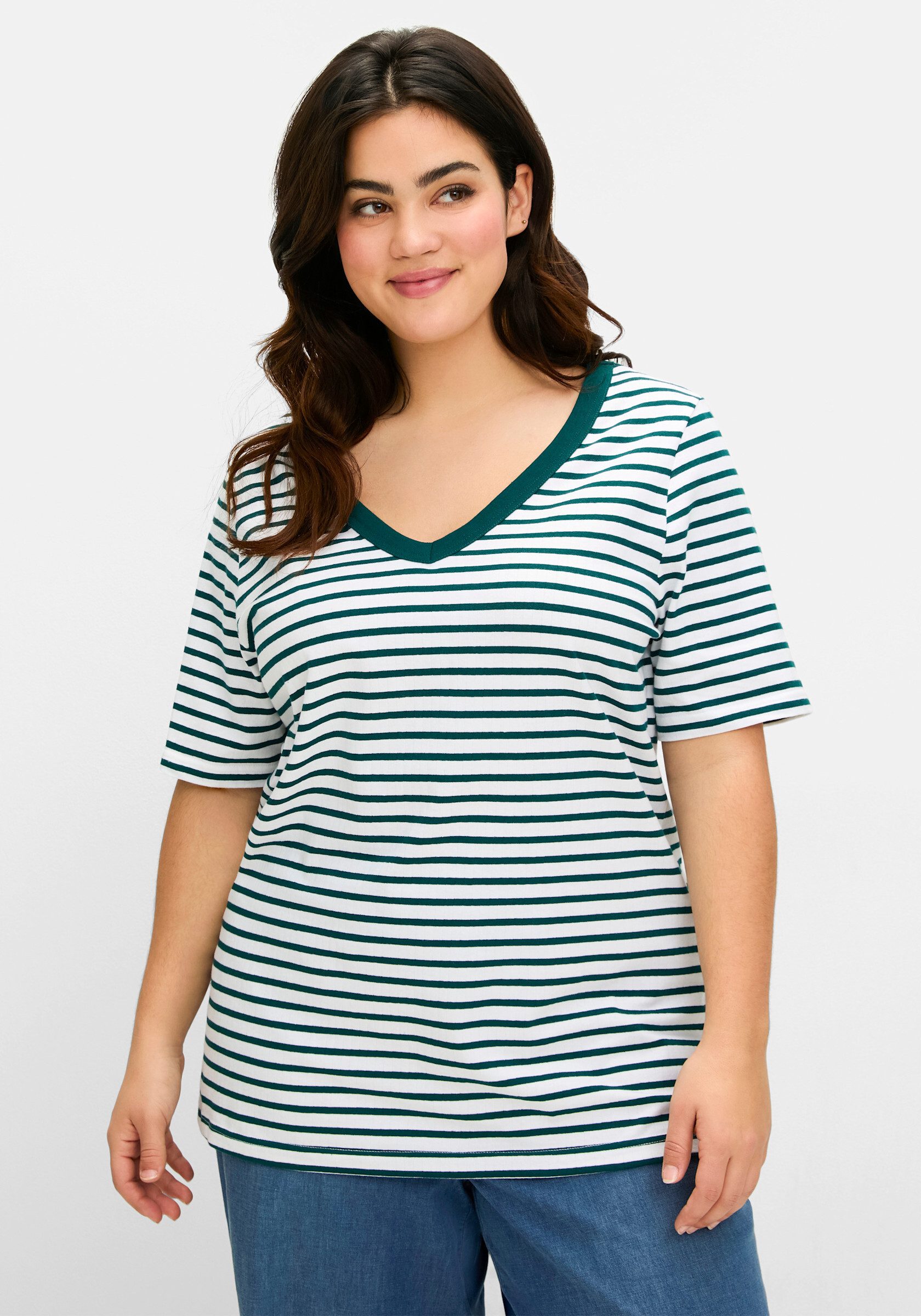 Sheego T-Shirt Ringelshirt günstig online kaufen