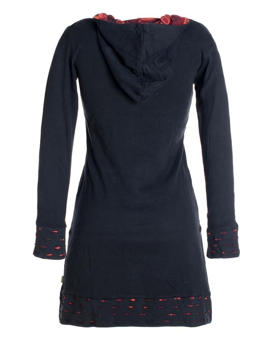 Vishes Midikleid Langarm-Shirtkleid Hoodie-Kleid mit Kapuze Übergangskleid, günstig online kaufen