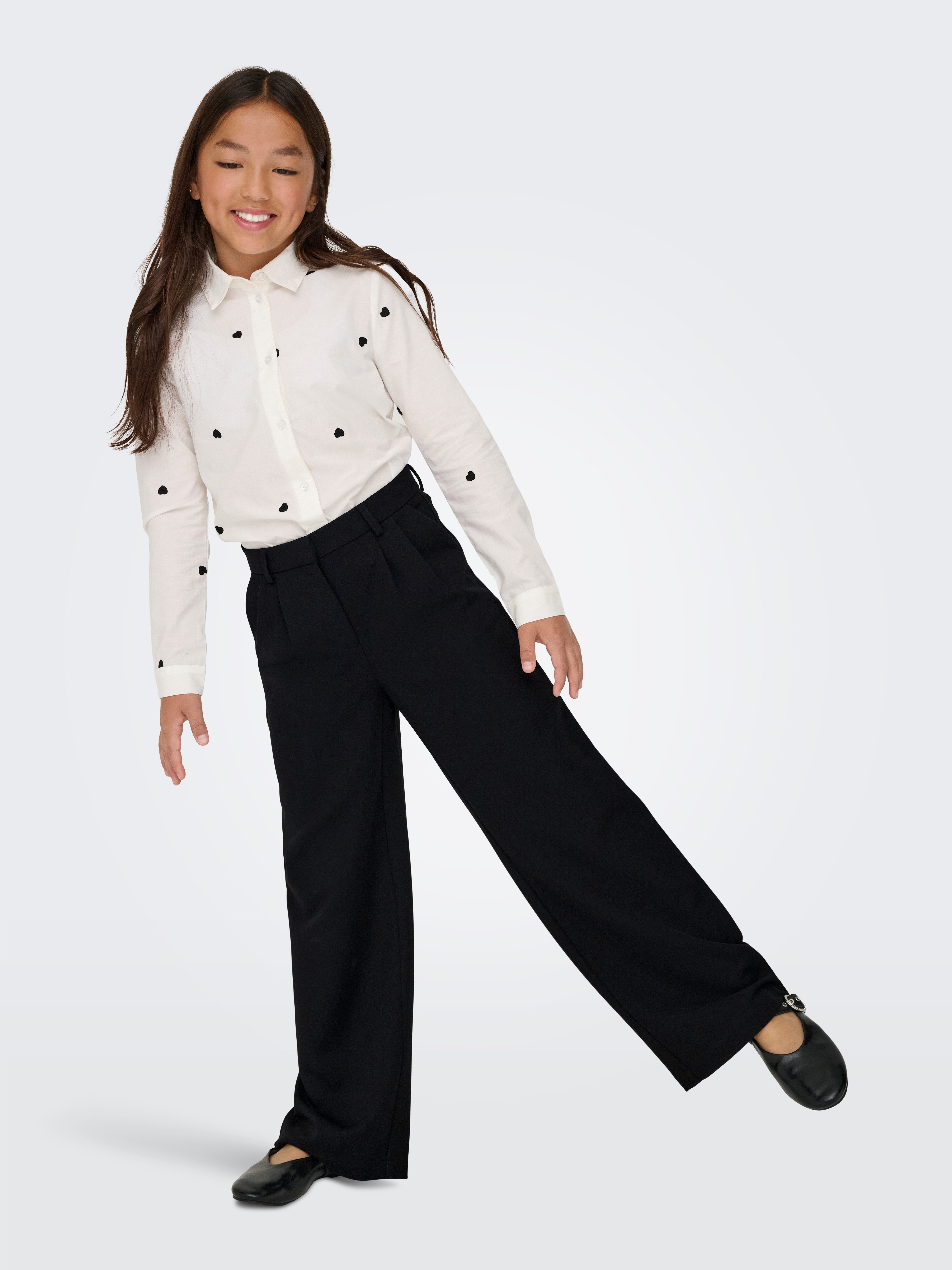 KIDS ONLY Palazzohose KOGHATTIE-ZAL LIFE LC WIDE PANT TLR NOOS aus Polyester, Viskose und Elasthan, Relaxed Fit, mit Eingrifftaschen