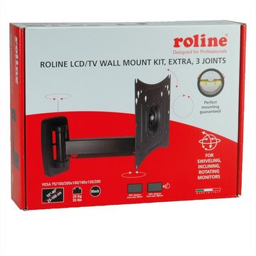 ROLINE LCD/TV-Wandhalterung, Extralang, 4 Drehpunkte Monitor-Halterung, (10-40 Zoll, bis 25 kg)