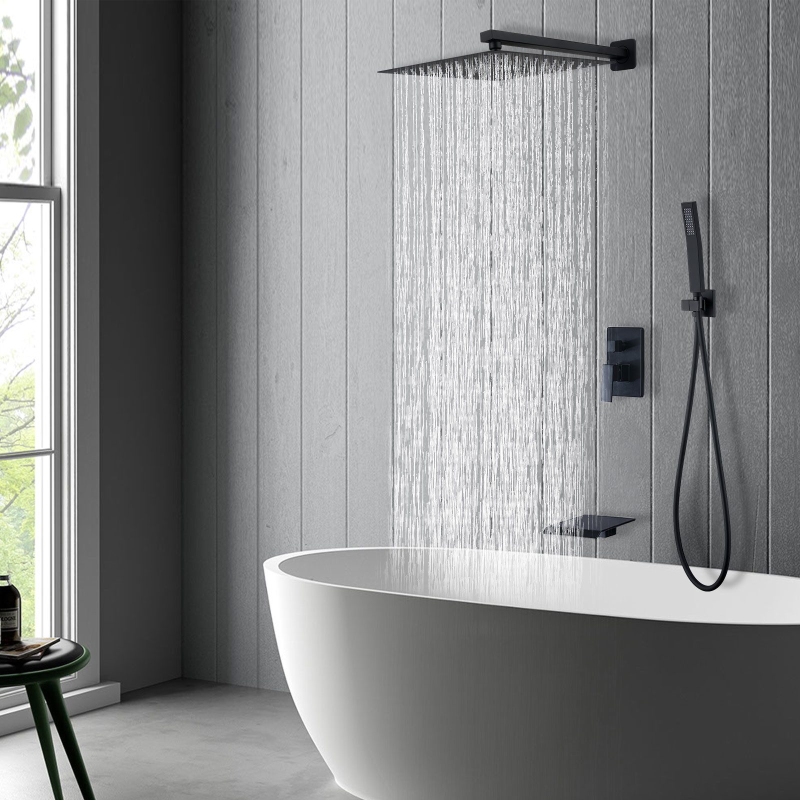 HOMELIVE Duschsystem Unterputz Duschsystem mit Überkopfbrause und Badewanne günstig online kaufen