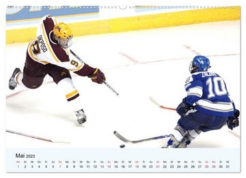 CALVENDO Wandkalender Eishockey. Dynamik, Athletik und Präzision! (Premium, hochwertiger DIN A2 Wandkalender 2023, Kunstdruck in Hochglanz)