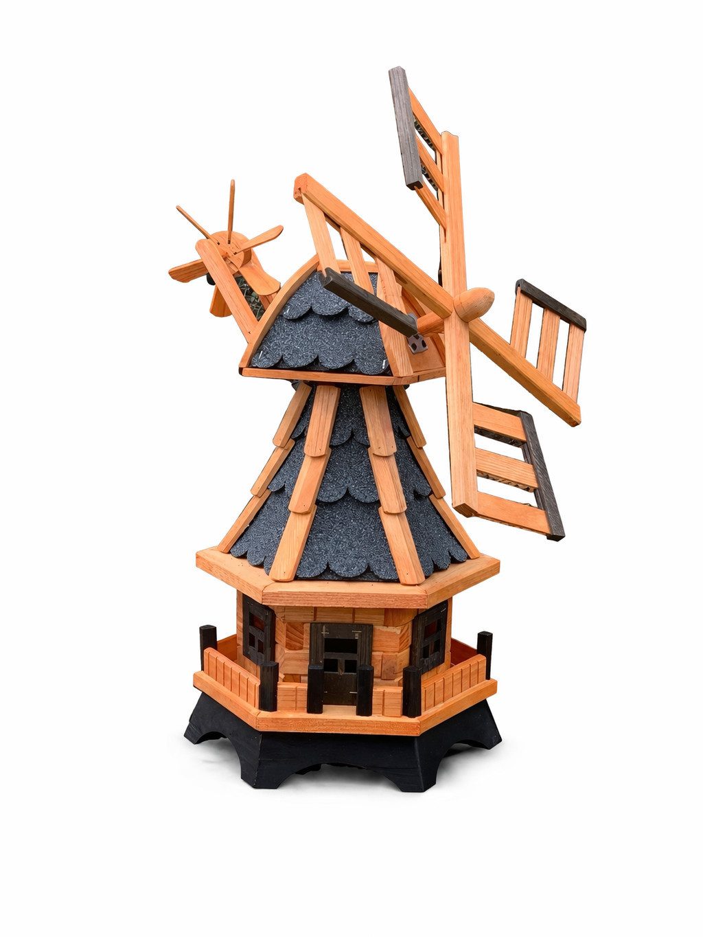 Holzdekoladen Deko-Windrad Garten-Windmühle Holz 70 cm kugelgelagert drehbar Deko