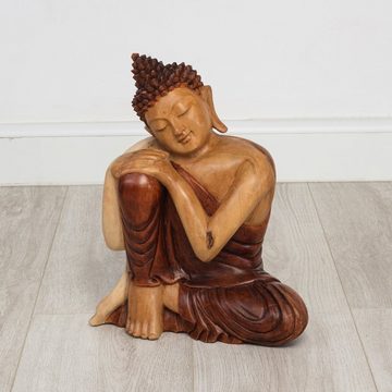 livasia Buddhafigur Bali, Buddha, Kopf auf Knie gestützt (30cm/50cm Höhe)