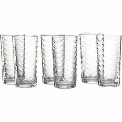 Ritzenhoff & Breker Longdrinkglas Wave 6er Set 250 ml, Glas