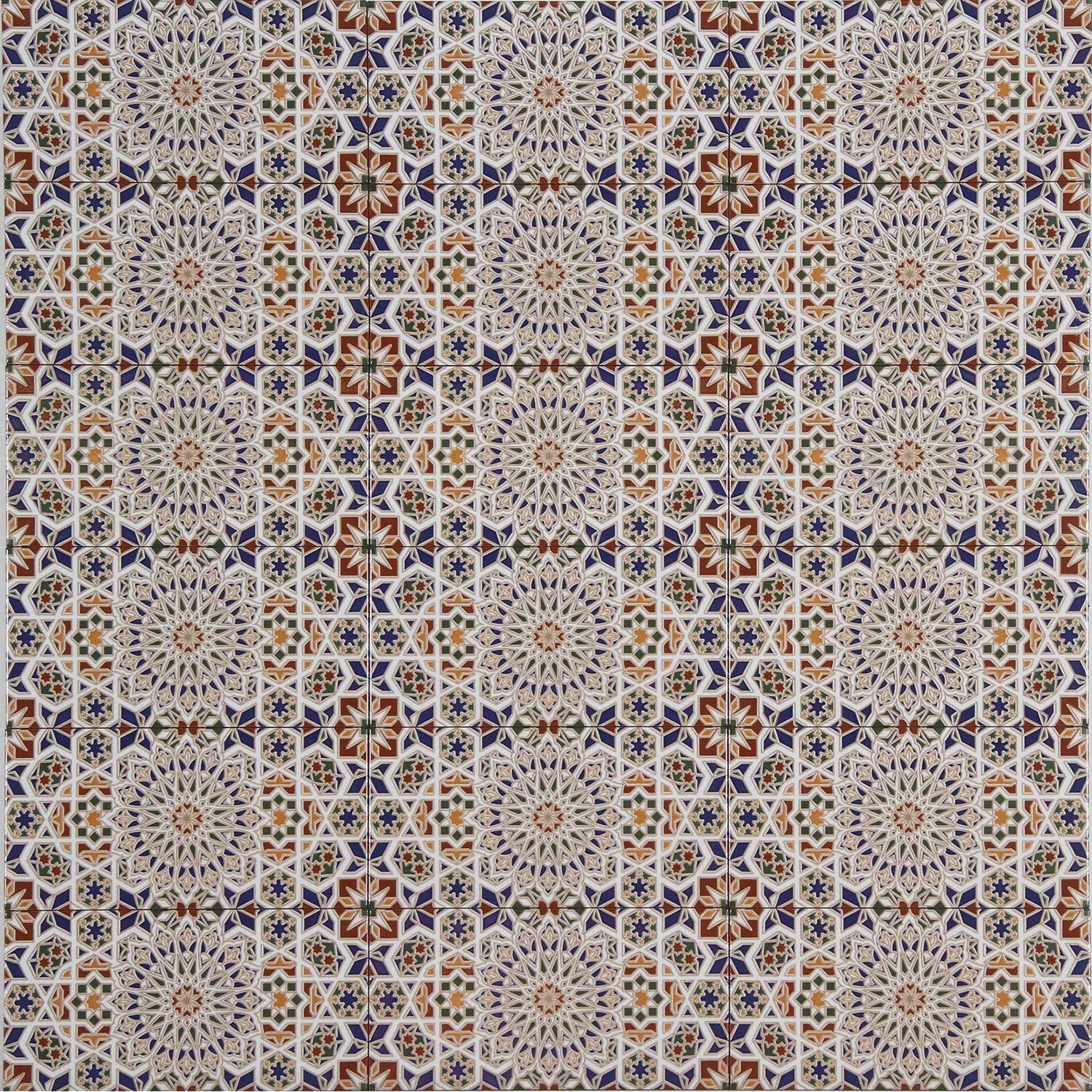 Casa Moro Steinzeug Wandfliese Marokkanische Fliesen Rabab 30x15 cm Wandfliesen, bunt, mit endlos Muster, für schöne Küche Badezimmer, Orientalische Keramikfliesen FL2090