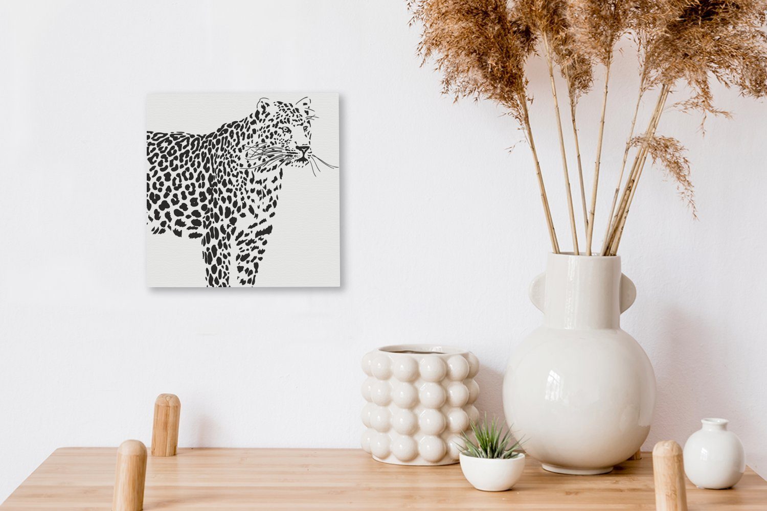 Leinwand Bilder Eine OneMillionCanvasses® Schlafzimmer Wohnzimmer (1 Illustration St), Leinwandbild Leoparden, eines für