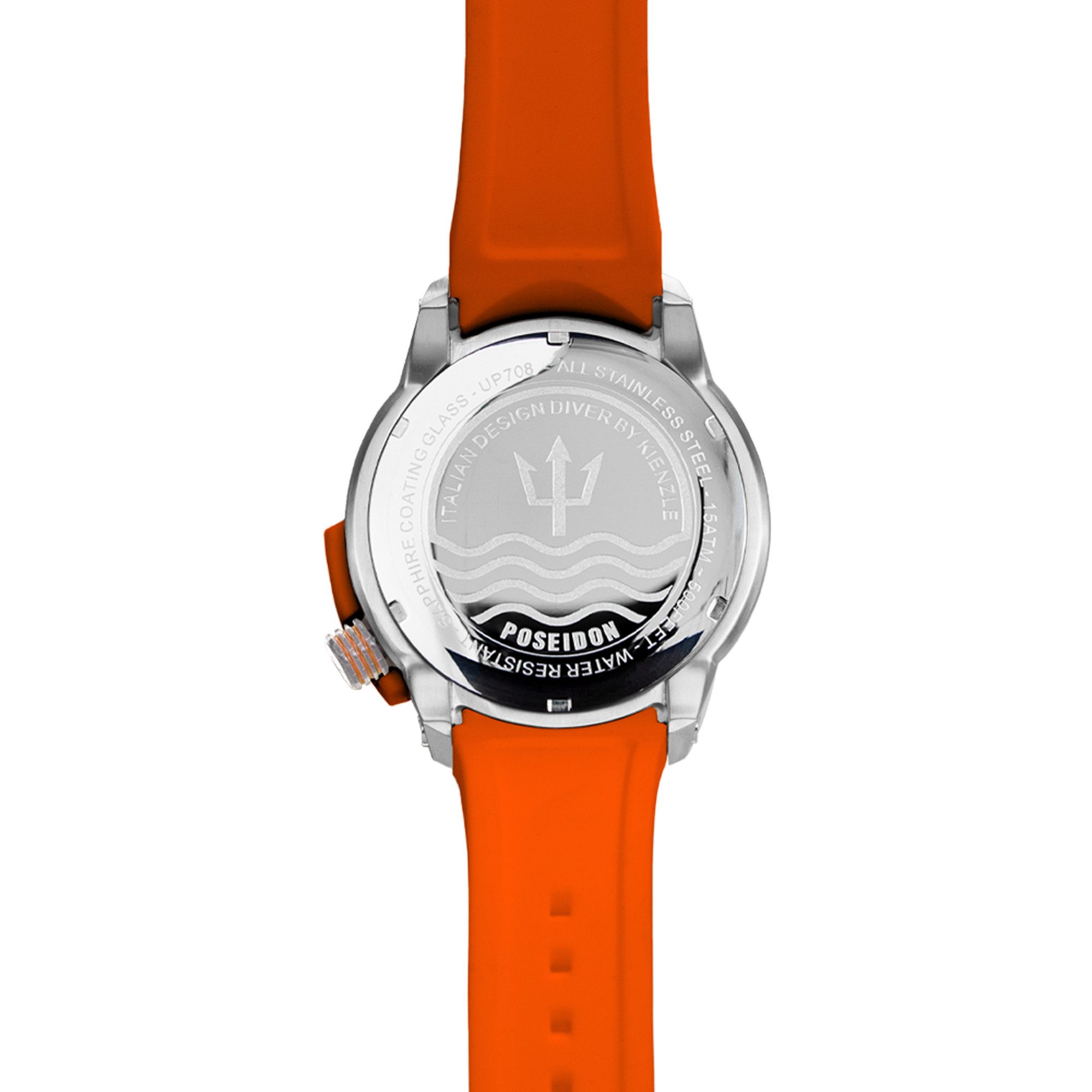 Kienzle Quarzuhr POSEIDON24 Quarz Armbanduhr Edelstahl orange