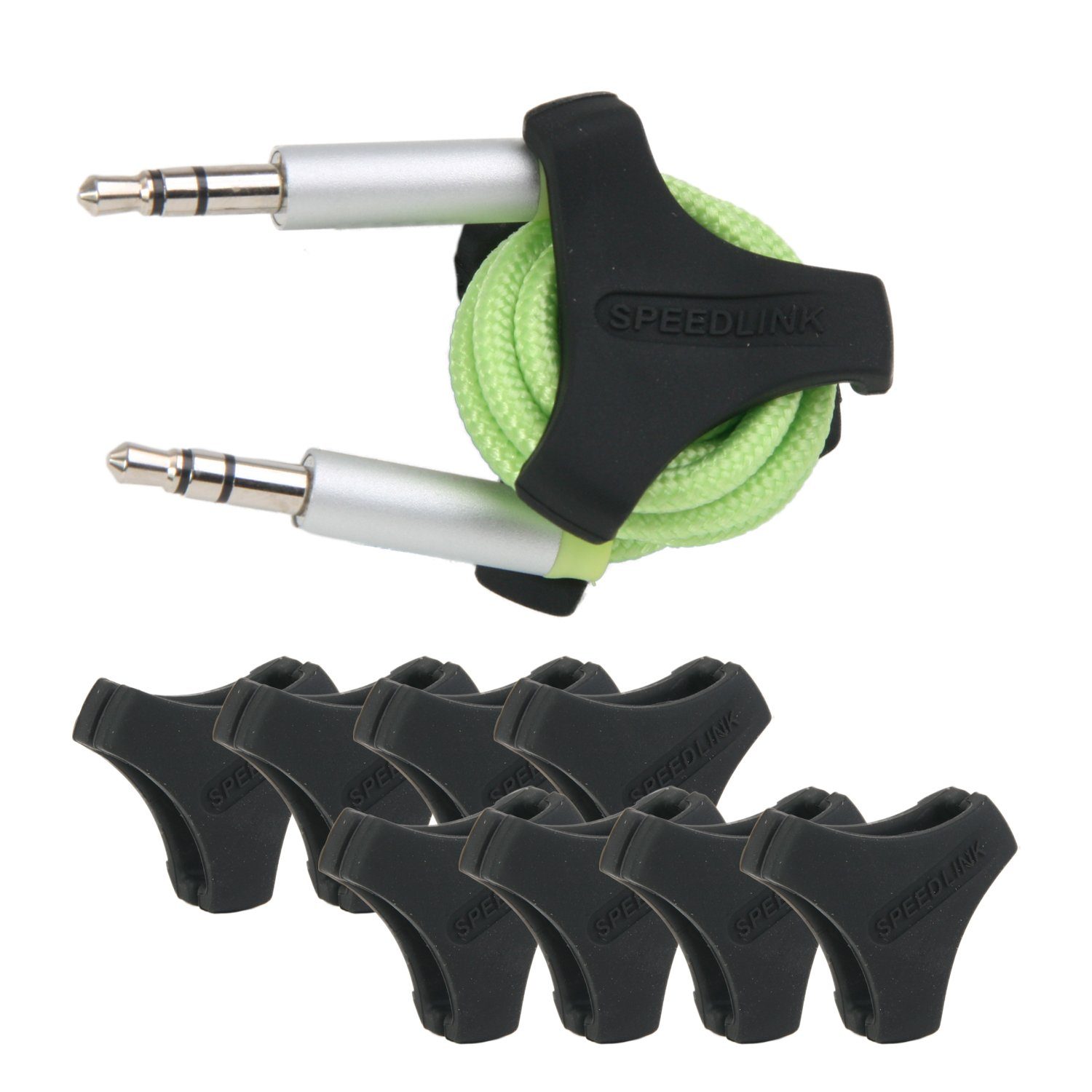 Speedlink Kabelbinder 9x Kabel-Organizer Größe S Kabel-Binder (9-St) Spar-Set mit 9 Stück, Kabel-Trommel, Kabel-Clips