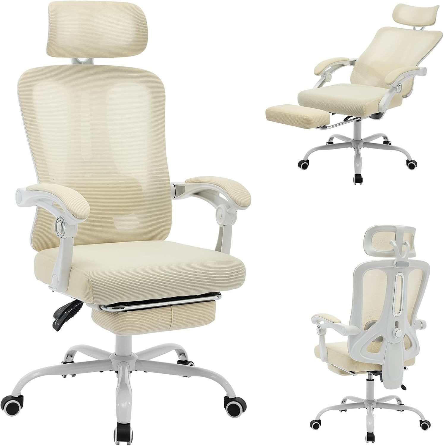 GarveeMore Bürostuhl Ergonomischer,Drehstuhl mit Fußstütze und günstig online kaufen