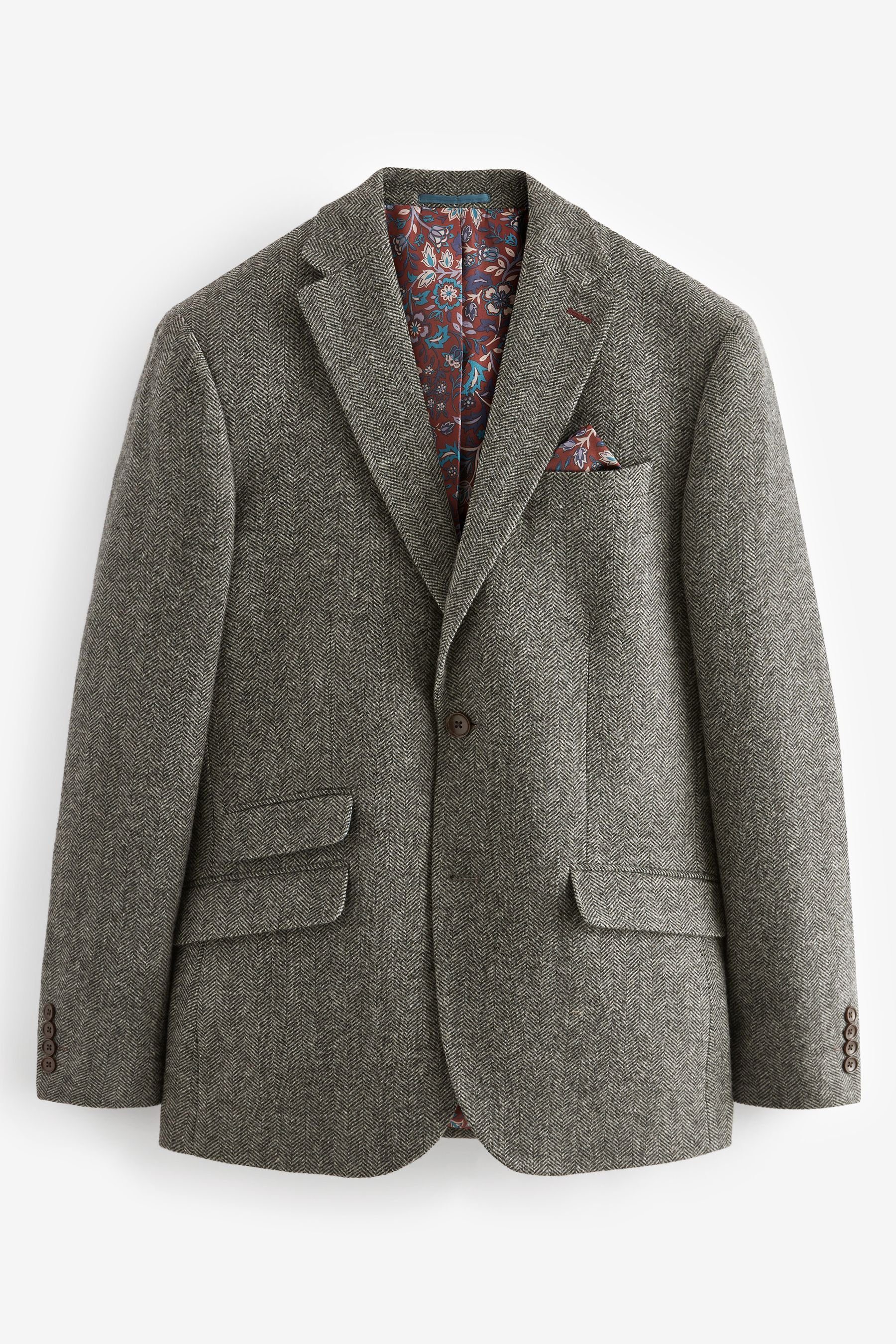 Next Sakko Nova Fides Signature Wollblazer Fischgrätmuster (1-tlg)