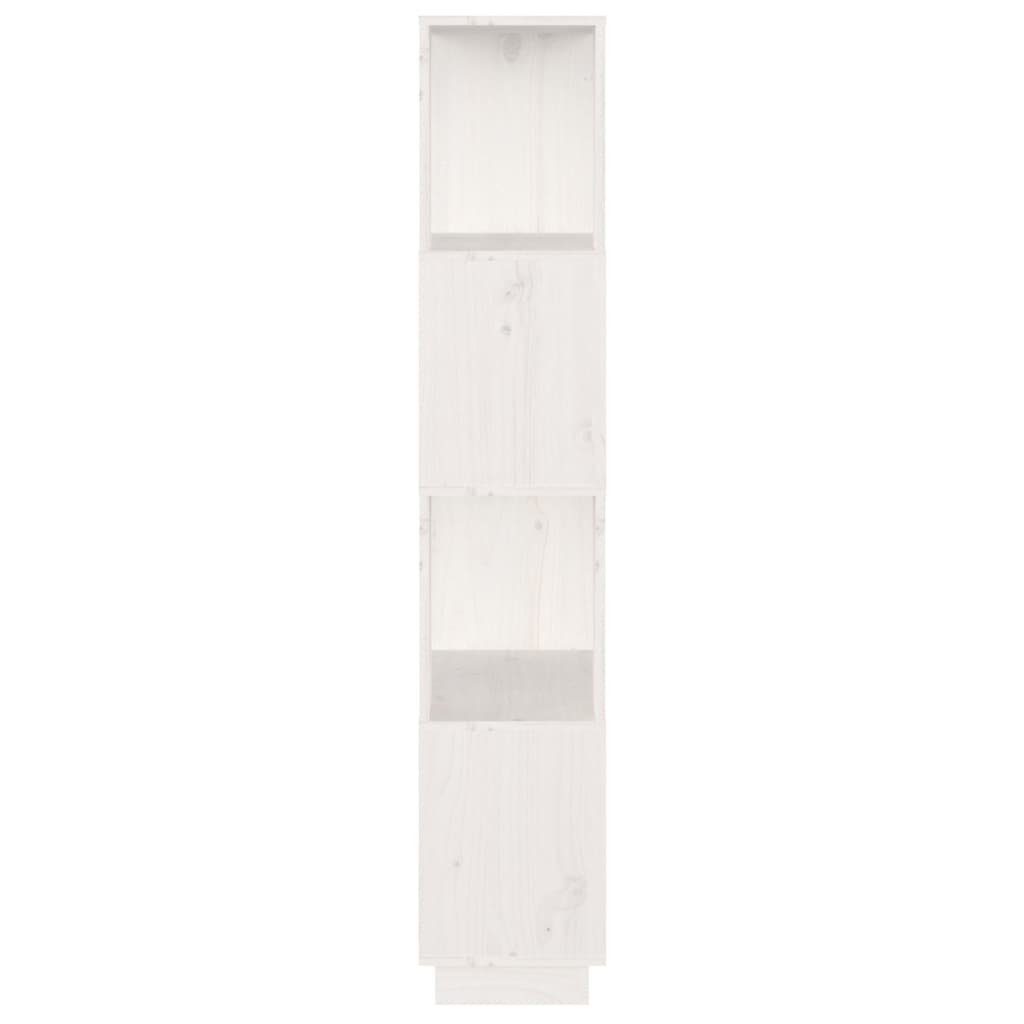Bücherregal/Raumteiler Massivholz furnicato 51x25x132 Bücherregal Weiß cm Kiefer
