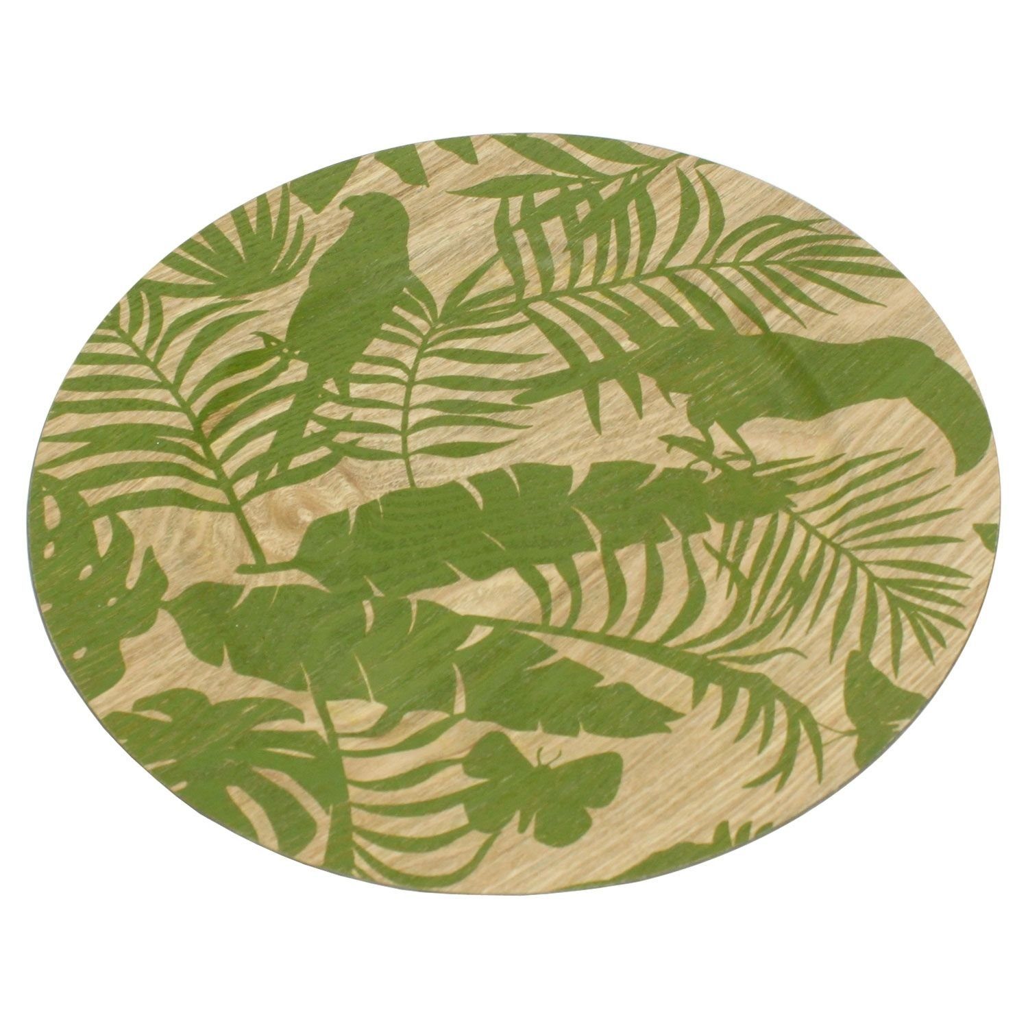 Werner Voß Презентационные тарелки Презентационные тарелки Tropical, braun/grün Kunststoff, D. 33 cm