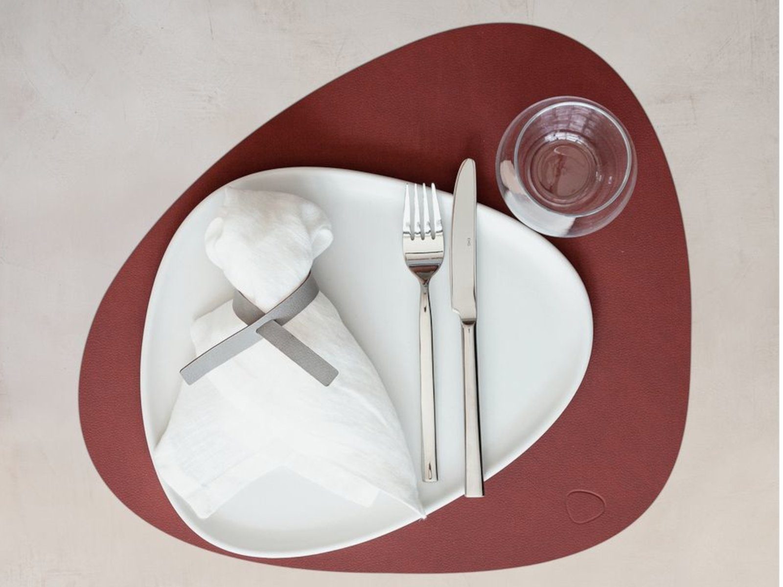 LIND DNA Platzset NUPO Tischset Curve L sienna 37 x 44 cm, Table Mat Curve L Nupo Sienna