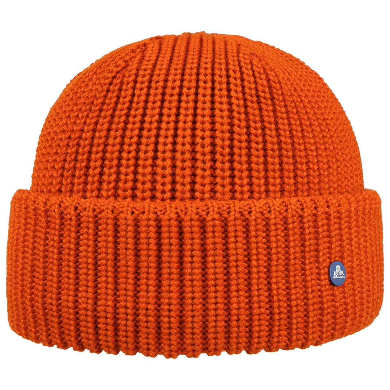 Hammaburg Beanie (1-St) Mütze mit Umschlag, Made in Italy orange
