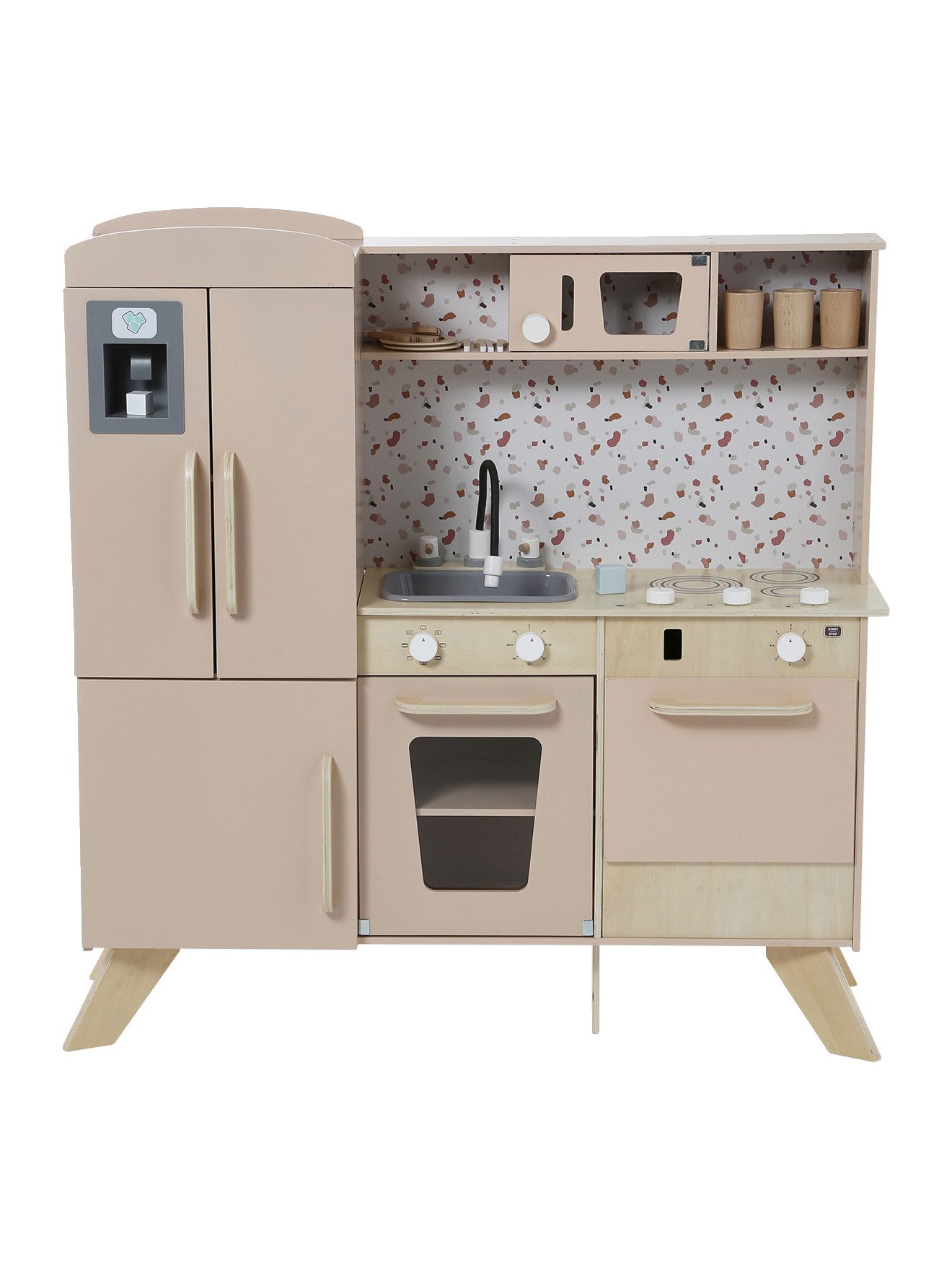 vertbaudet Spielküche Große Kinder Spielküche mit Zubehör Holz FSC® Holz günstig online kaufen