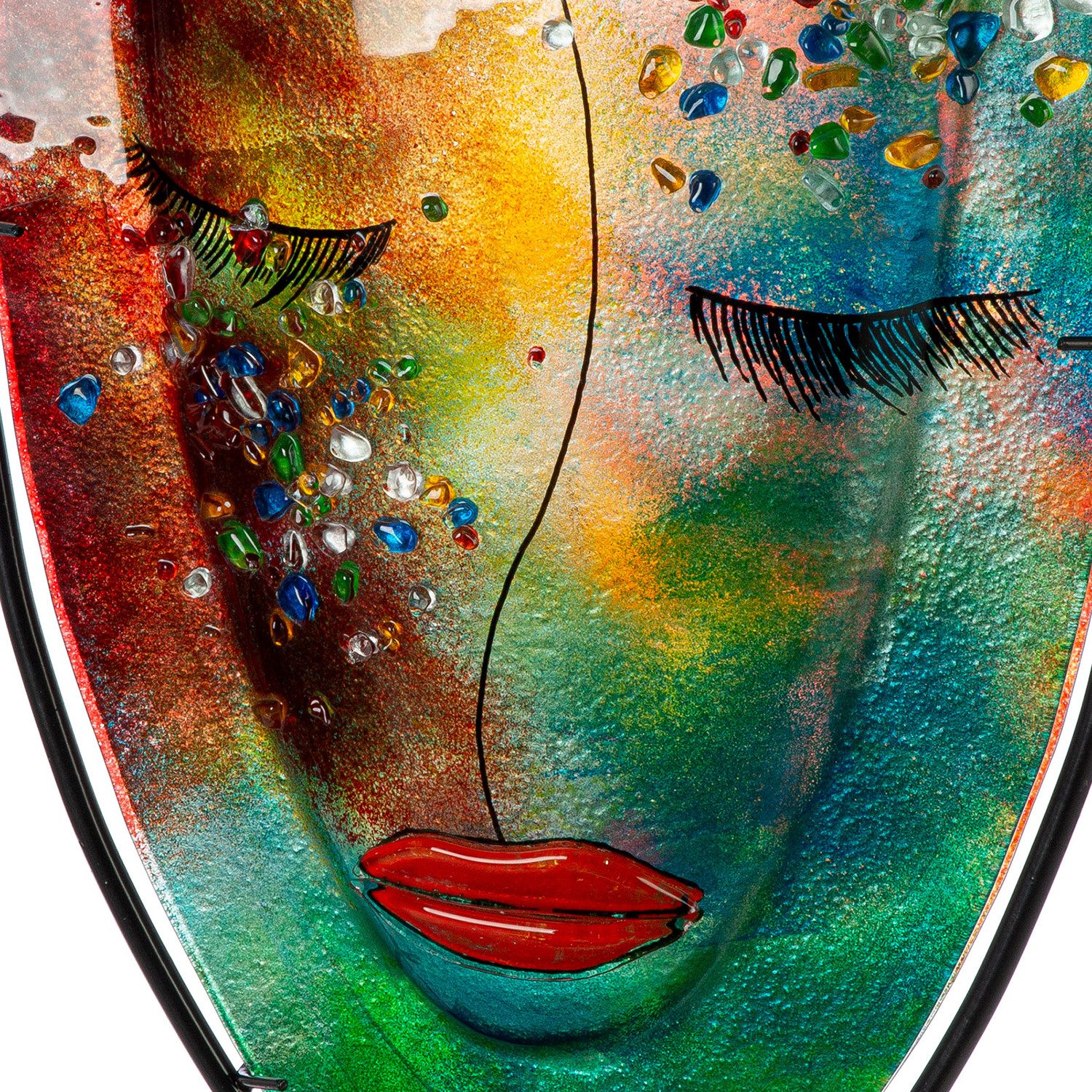 Casablanca by Gilde Tischvase Gesichtsvase oval Violet lila H. 49 cm (1 St)