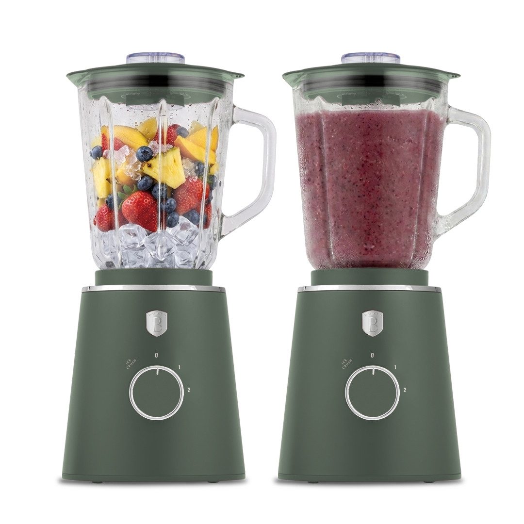 BerlingerHaus Standmixer BH 9823, 1000 W, 1,5 L Glasbehälter, 1000 W, Ice-Crush Funktion, Edelstahlmesser