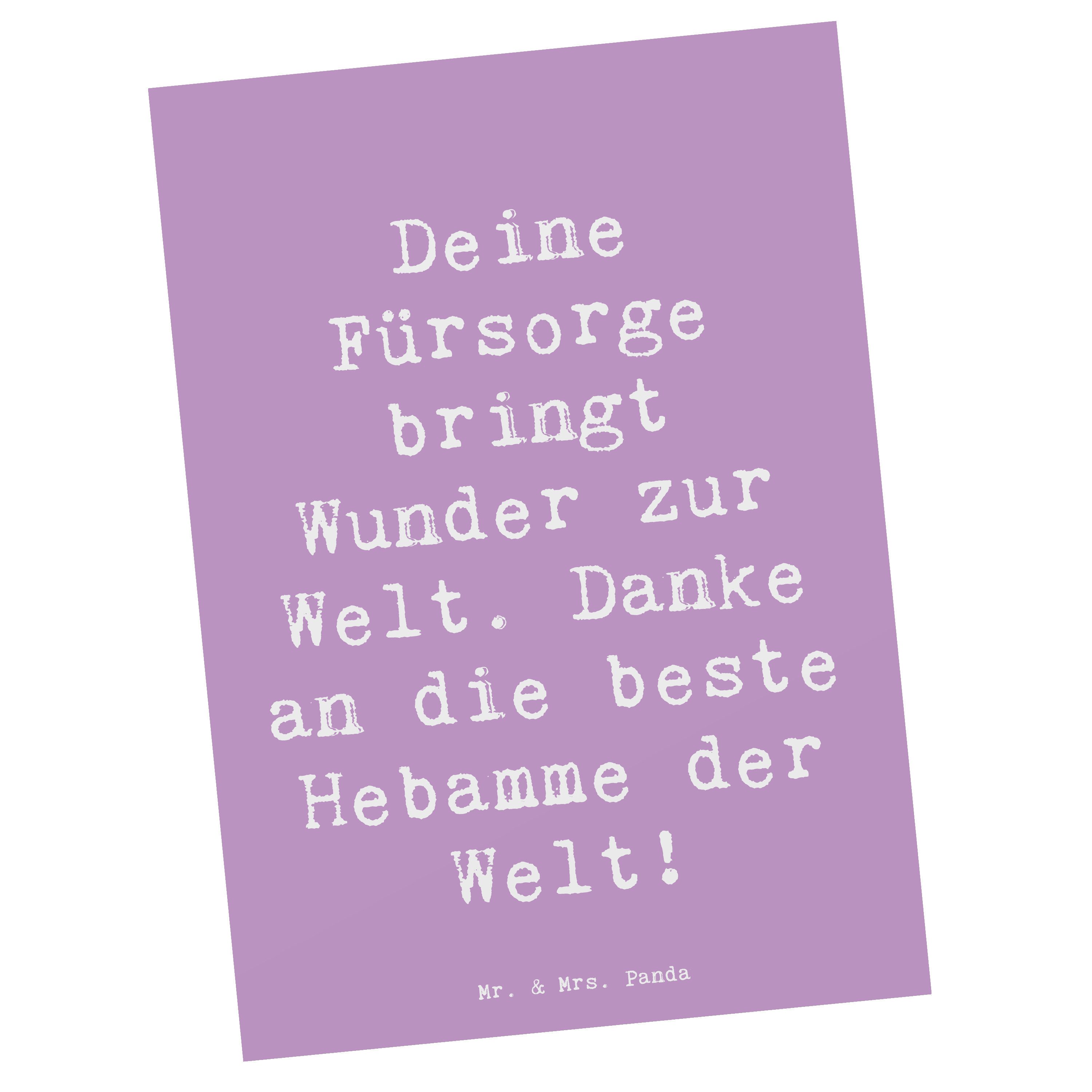 Postkarte Beste Hebamme - Lavendeltraum - Geschenk, Hebammenhelden, Aufmerksamk
