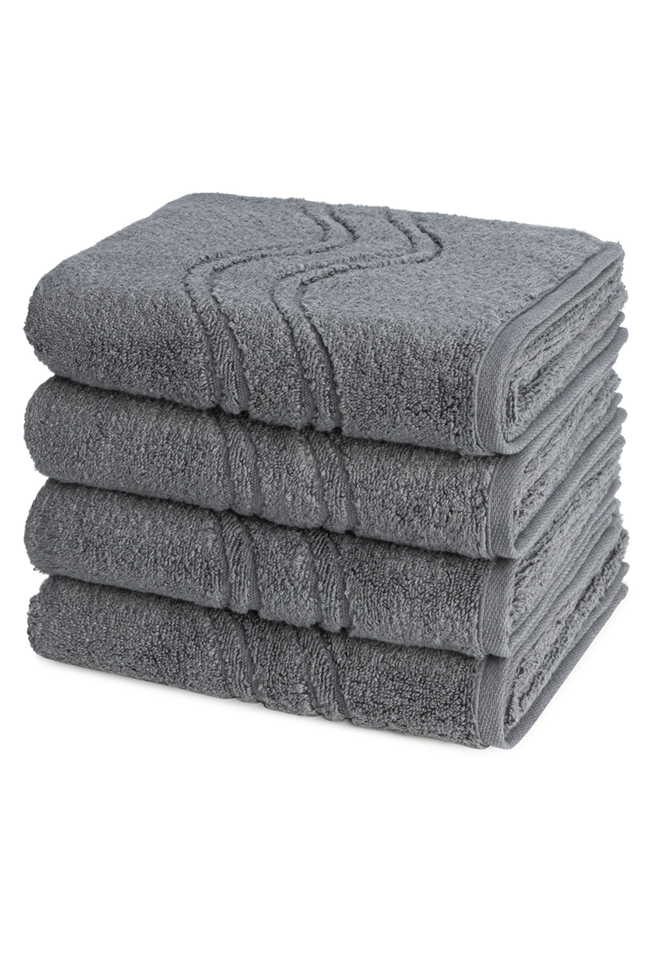 ROSS Handtuch Set Cashmere feeling, Walkfrottee, (Spar-Set, 4-tlg), 4 X Handtuch - im Set - Baumwolle - Saugfähiger und sehr weicher Griff