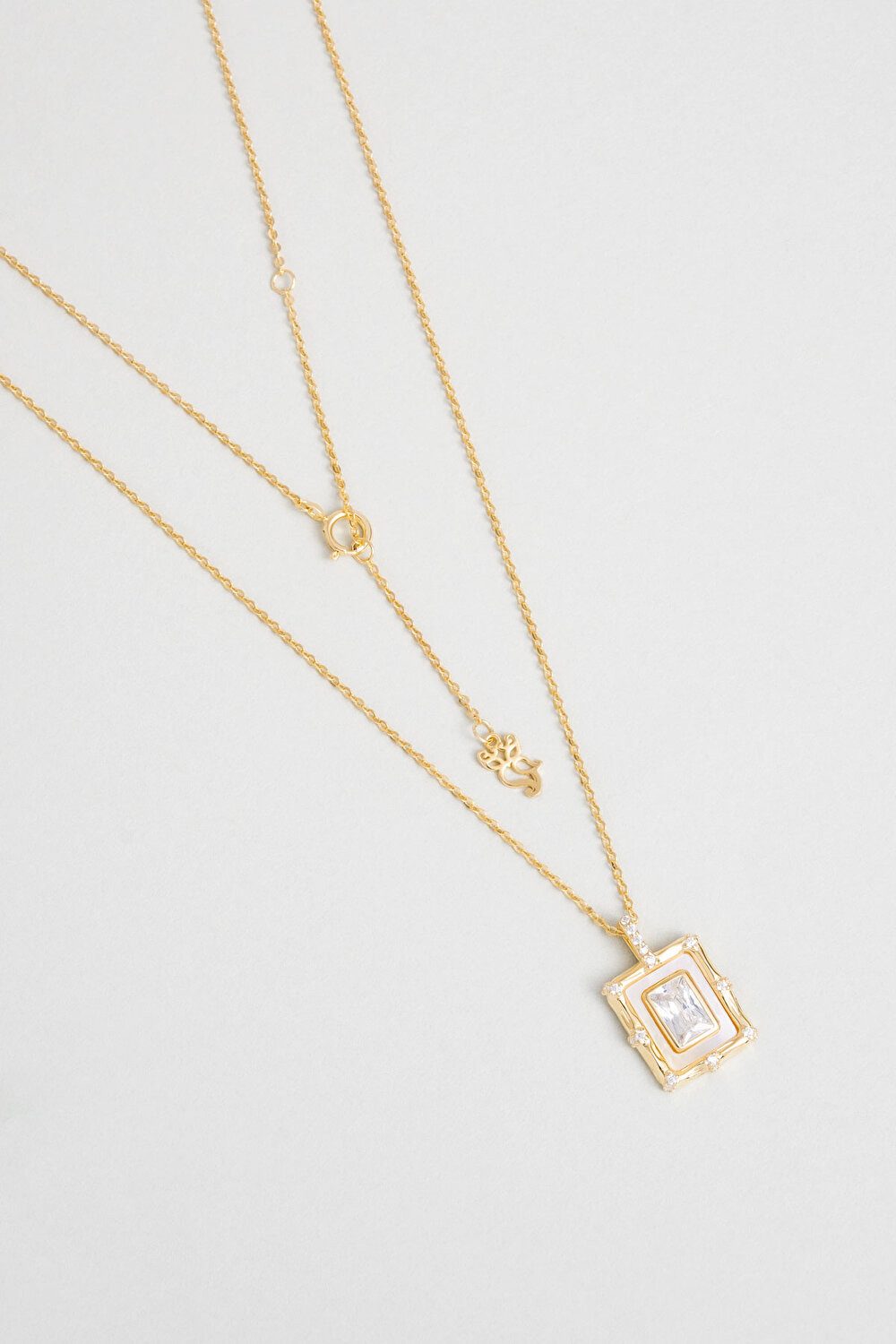 So CHIC... Kette mit Einhänger Geheimgang 18K vergoldete Silberkette 46cm