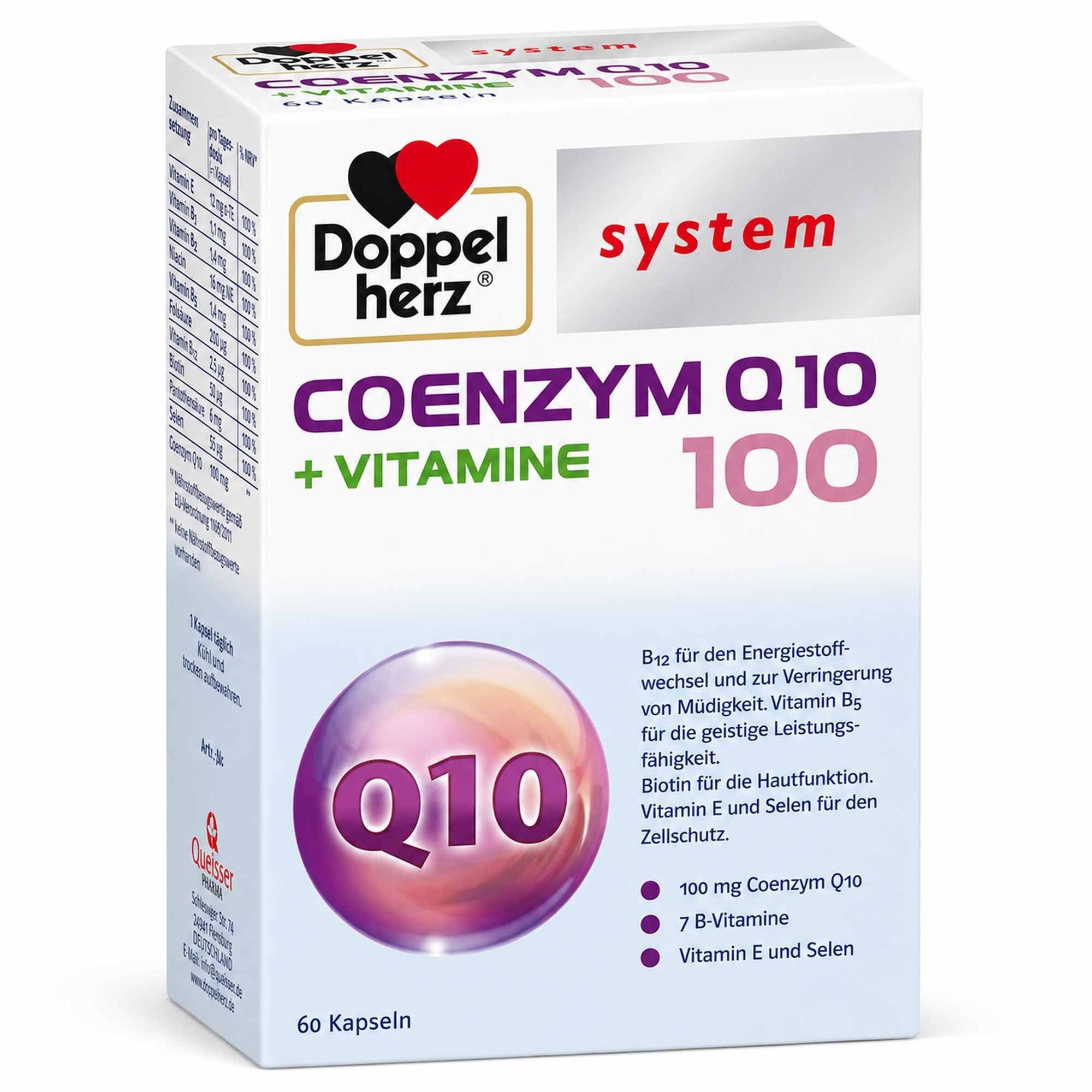 Queisser Pharma GmbH & Co. KG DOPPELHERZ Coenzym Q10 100+Vitamine system Kapseln Kapseln