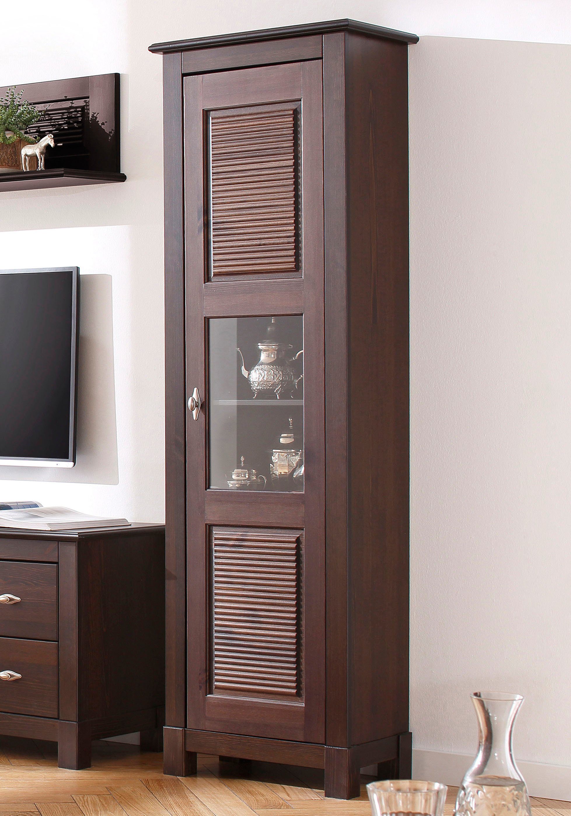 Home affaire Vitrine Rauna Vitrinenschrank, Stauraumchrank Höhe 180 cm, aus günstig online kaufen