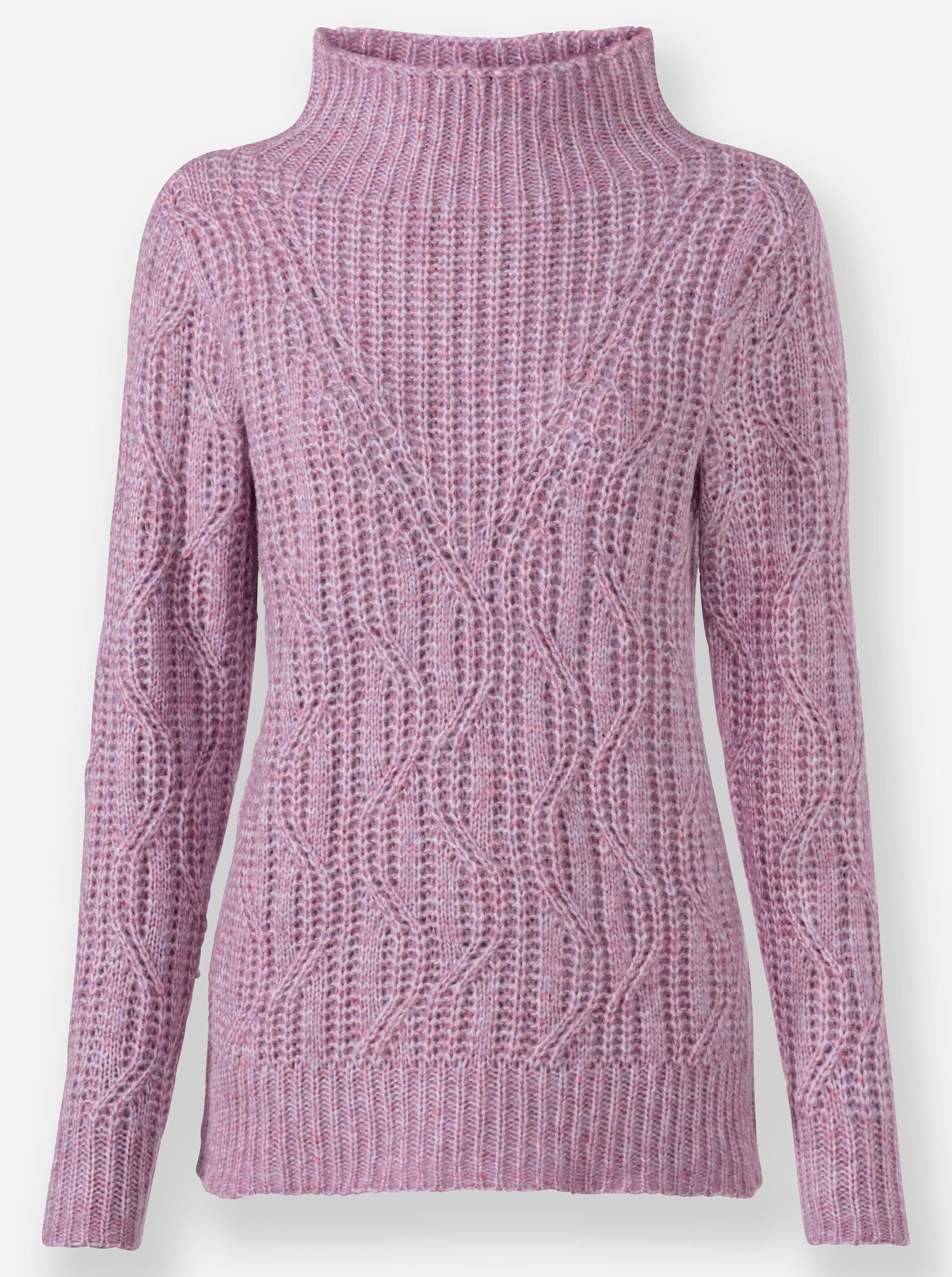 Strickpullover Pullover Langarm Grobstrick, Rippoptik
