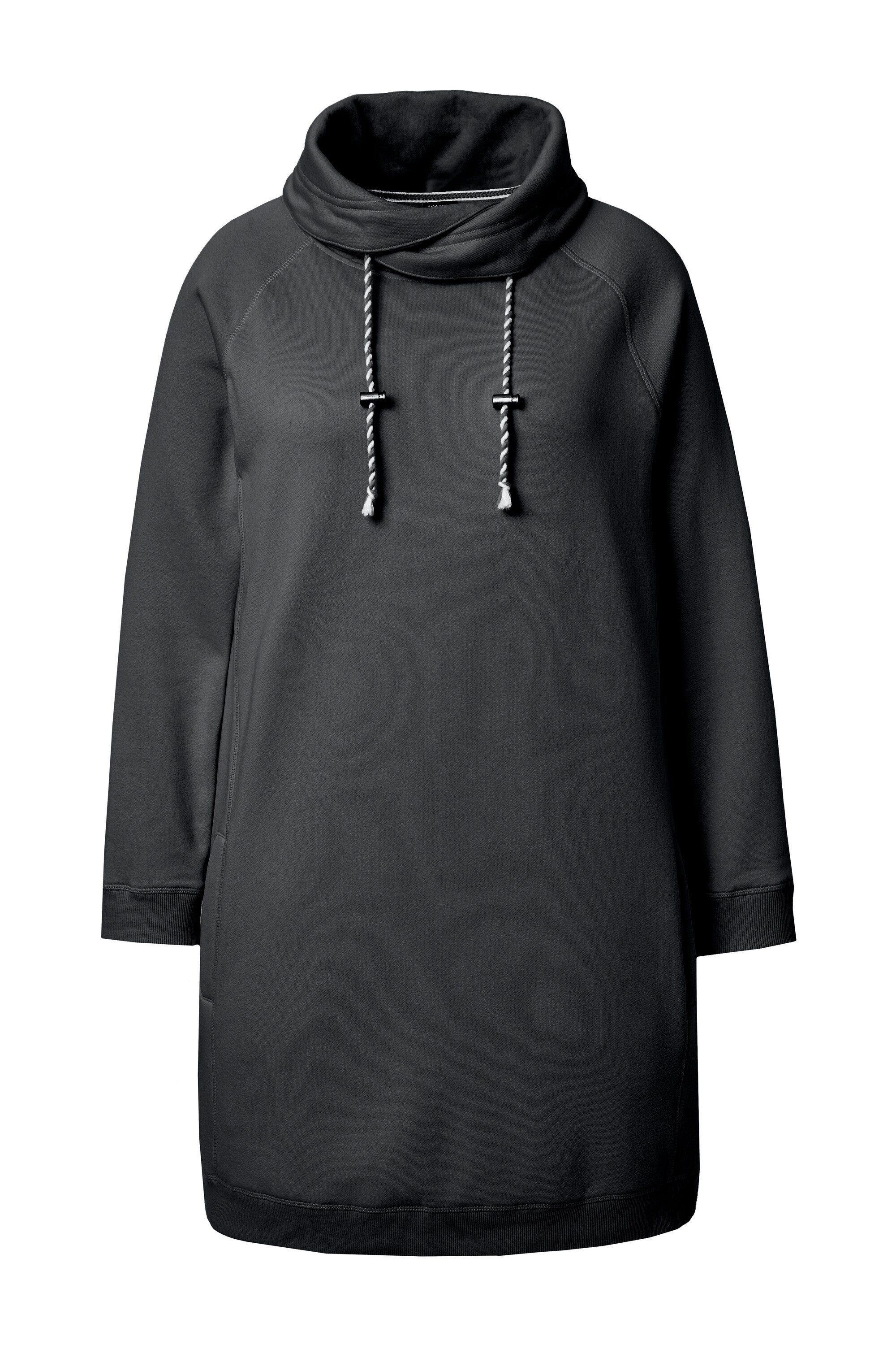 Ulla Popken Jerseykleid Sweatkleid Stehkragen Langarm Taschen günstig online kaufen