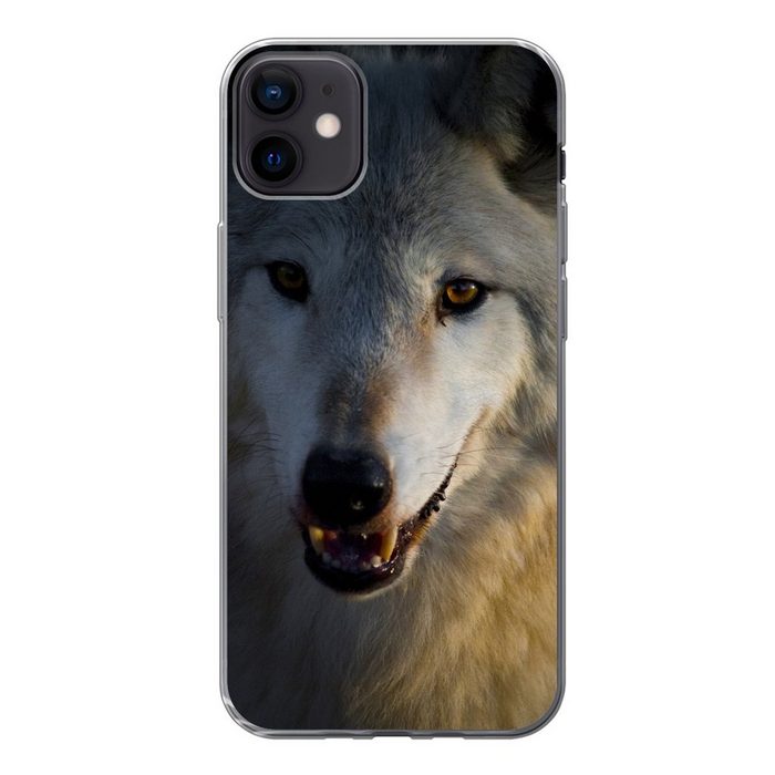 MuchoWow Handyhülle Nahaufnahme eines arktischen Wolfs Handyhülle Apple iPhone 12 Mini Smartphone-Bumper Print Handy