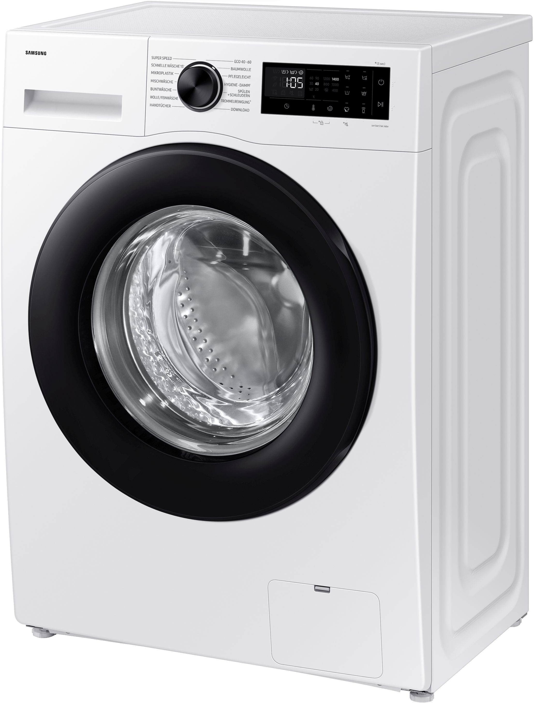 Samsung Waschmaschine WW5100D WW90DG5G34AEEG, 9 kg, 1400 U/min, AI Ecobubble?? - Effizient und schonend waschen
