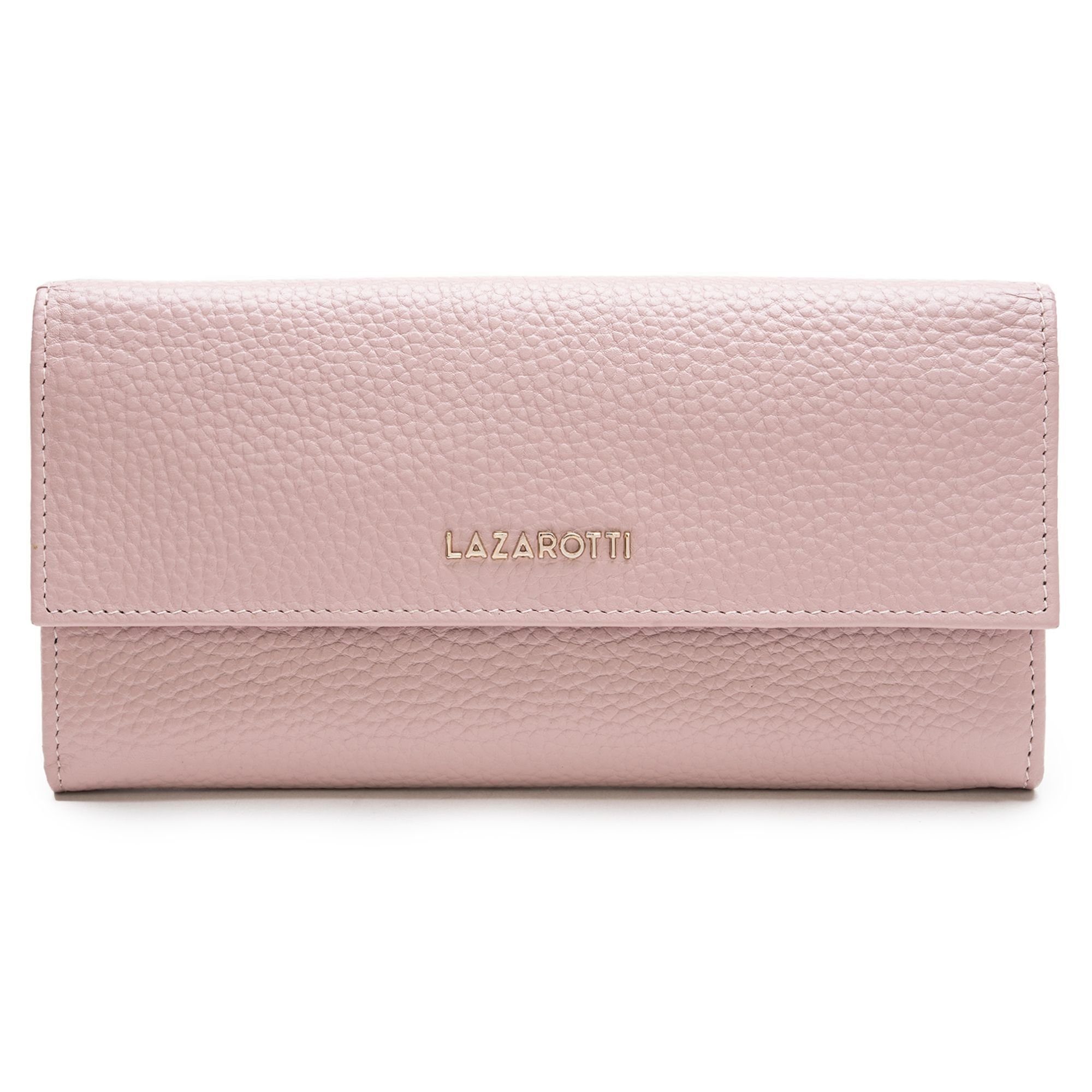 pink Leather, Leder Lazarotti Geldbörse Bologna