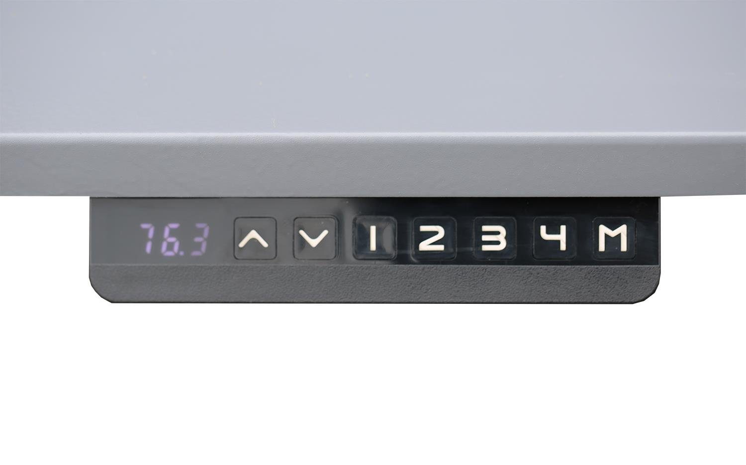 Steelboxx 1-St), / von Elektrisch x 750-1300mm höhenverstellbarer höhenverstellbar Elektromotorisch 600-1250mm (Komplett-Set, 800 1200 Schreibtisch Schreibtisch