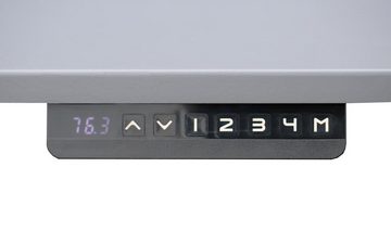 Steelboxx Schreibtisch Elektrisch höhenverstellbarer Schreibtisch 750-1300mm / 1200 x 800 (Komplett-Set, 1-St), Elektromotorisch höhenverstellbar von 600-1250mm