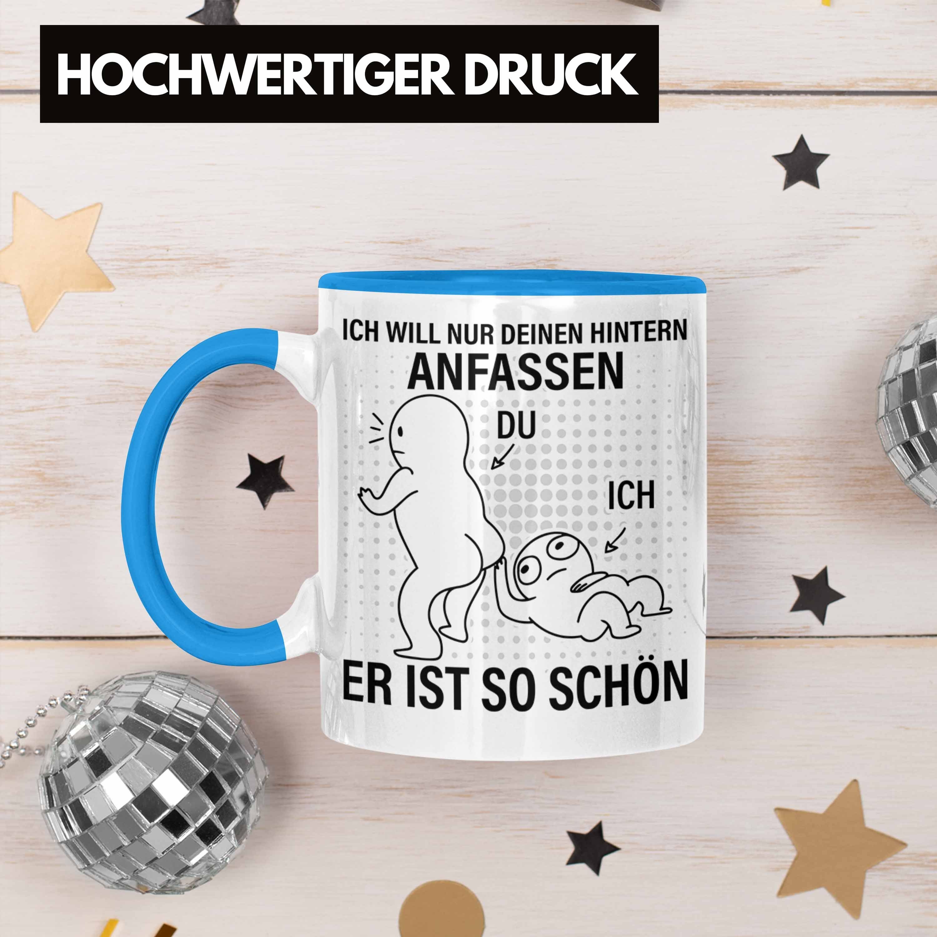 Trendation Tasse Trendation - Valentinstag Tasse Geschenk Freundin Hintern Anfassen Lus