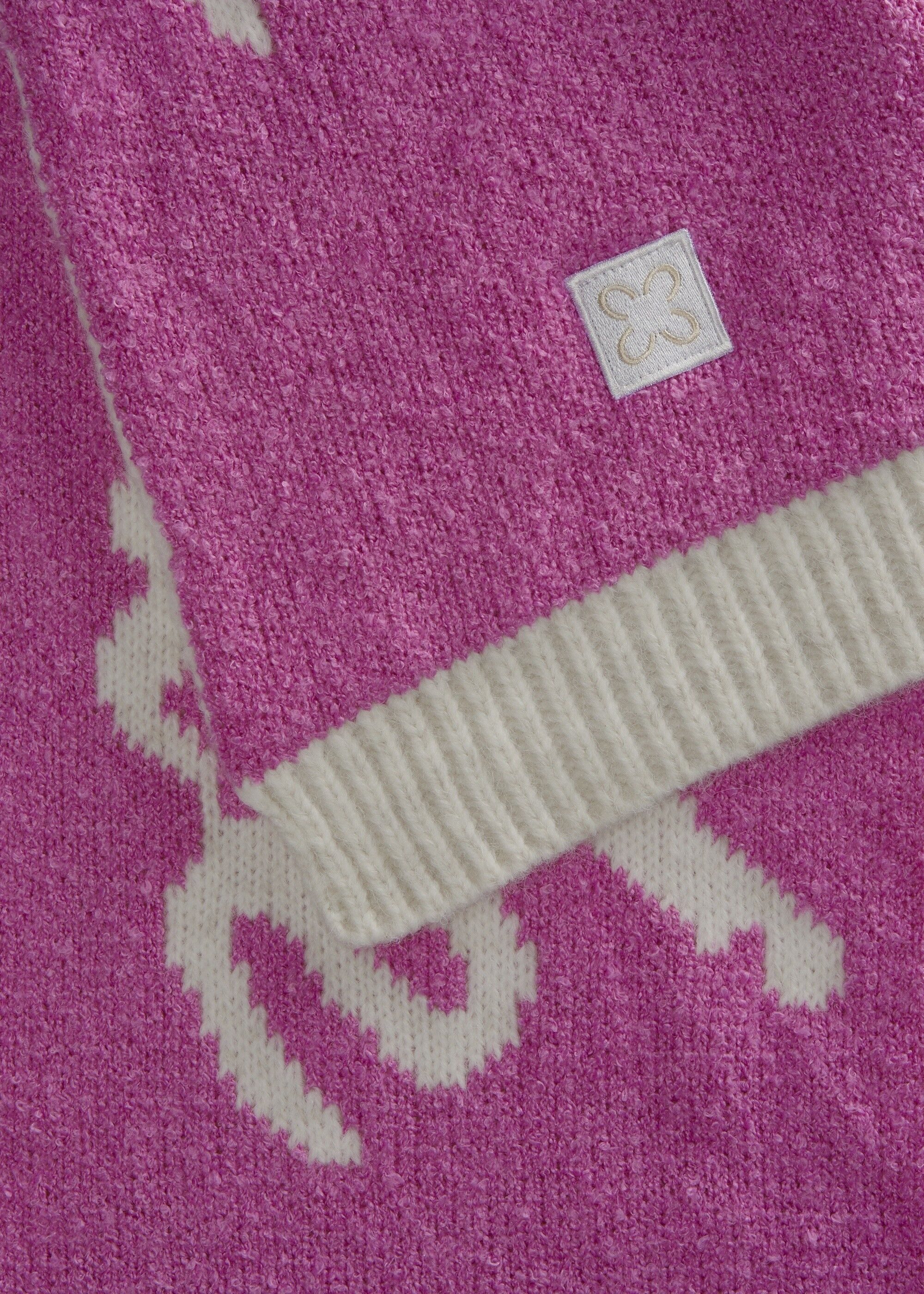 Codello Modeschal, (1-St), aus Bouclé- und Glattstrick mit Statement günstig online kaufen