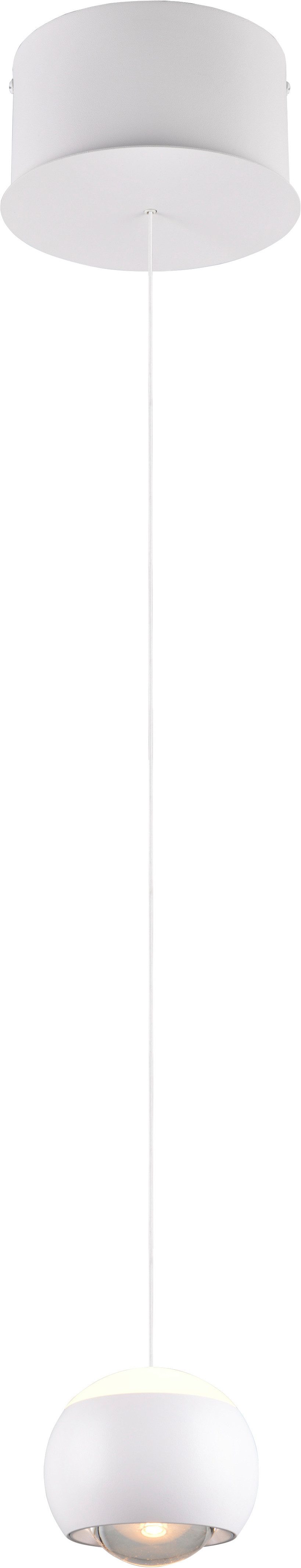 Musterring LED Pendelleuchte CANNON, 1-flammige LED Hängelampe 5W 500Lumen 2300-4000K CCT, CCT - über Fernbedienung, Dimmfunktion, Memoryfunktion, Nachtlichtfunktion, LED fest integriert, Farbwechsler, warmweiß - kaltweiß, mit Fernbedienung, stufenlos höhenverstellbar max 195cm dimmbar Memory