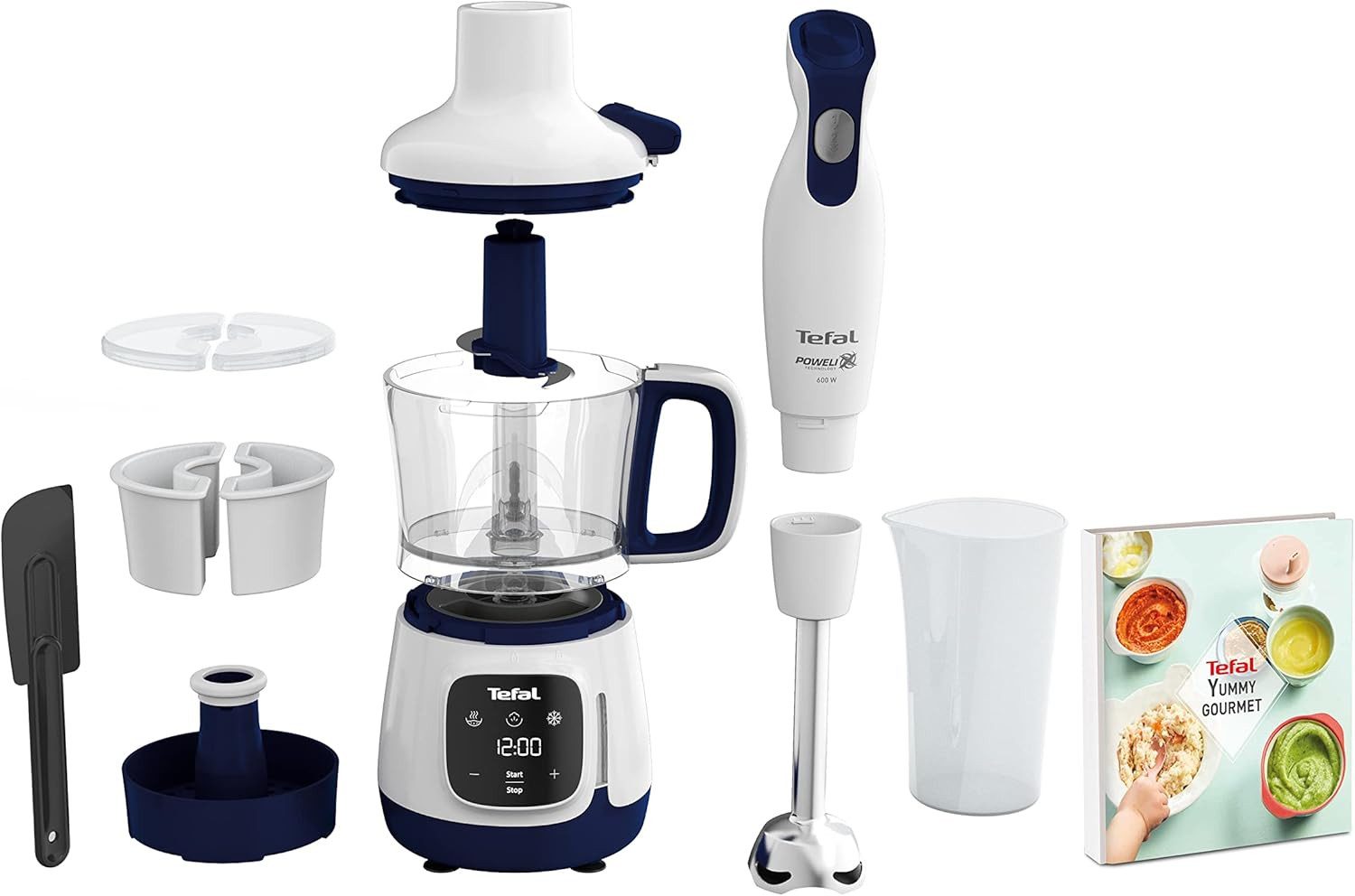 Tefal Babynahrungszubereiter Tefal HB55W4 Yummy Gourmet Babykostzubereiter, 600 W, Wassertank