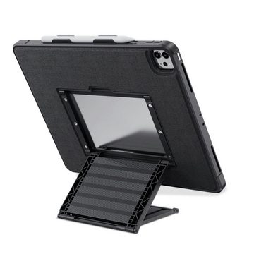 Wigento Tablet-Hülle Für Apple iPad 10.2 2021 /2019 Kunststoff Cover Tablet Tasche Etuis Hülle Case Schutz Schwarz