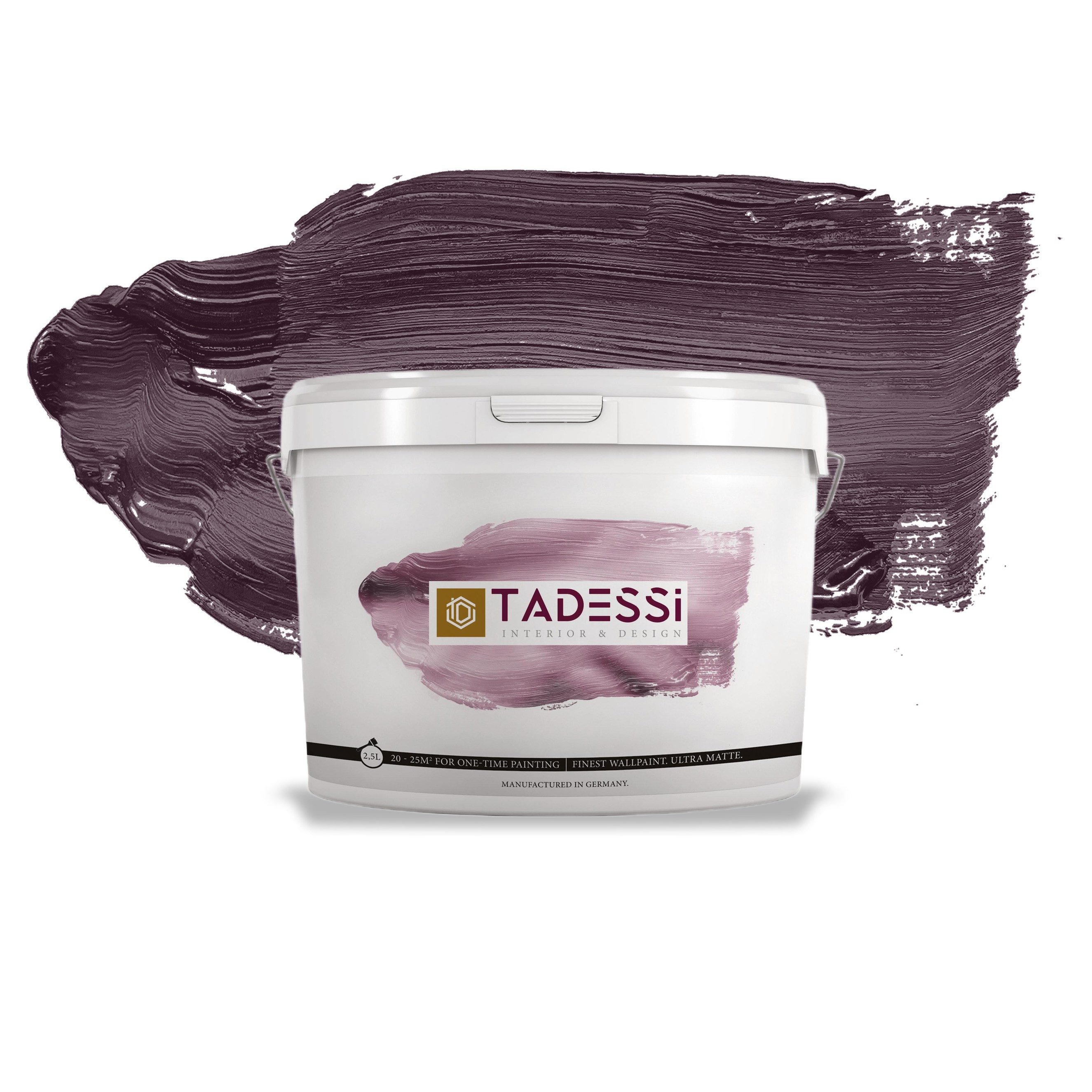 Tadessi Wandfarbe TADESSI Color Vista - Wandfarbe Violett - Brombeerlila - Matte Innenfa