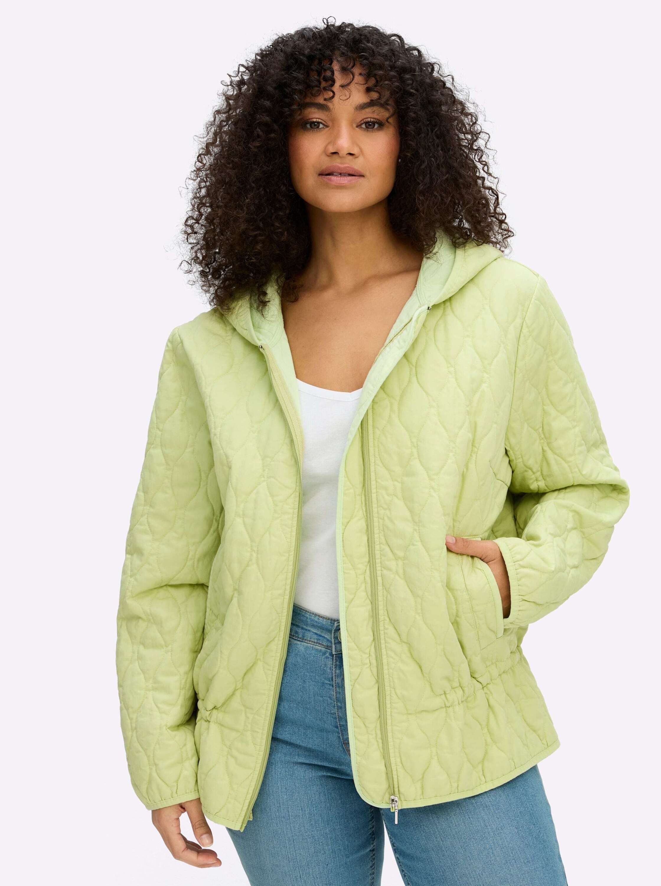 Sheego Allwetterjacke Kapuzenjacke Langarm