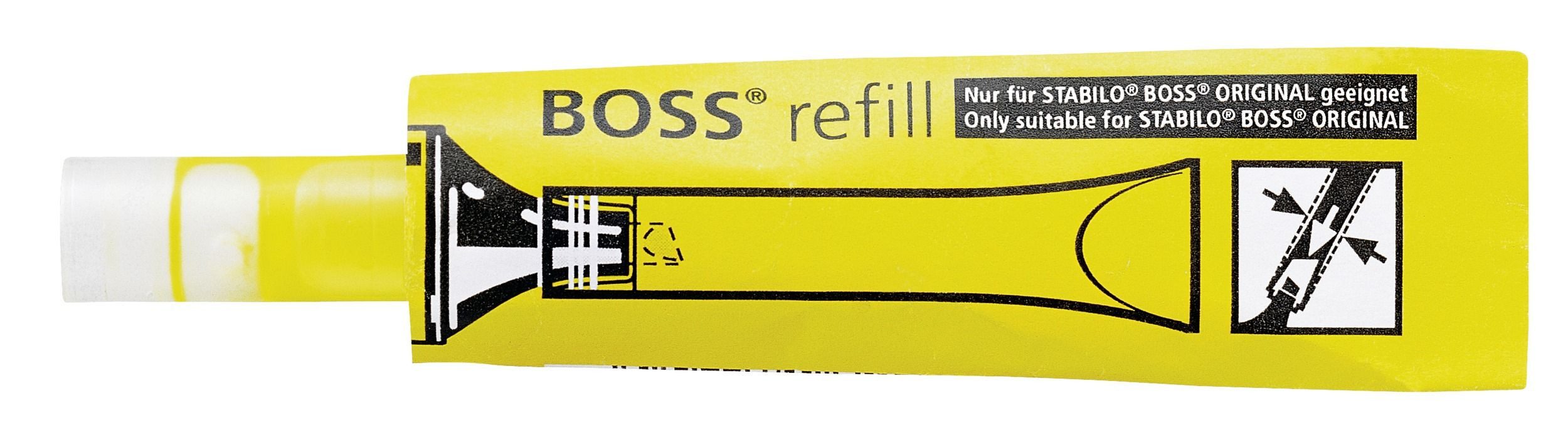STABILO STABILO® 070/24 Tinte zum Nachfüllen - BOSS ORIGINAL Refill - gelb Tintenpatrone