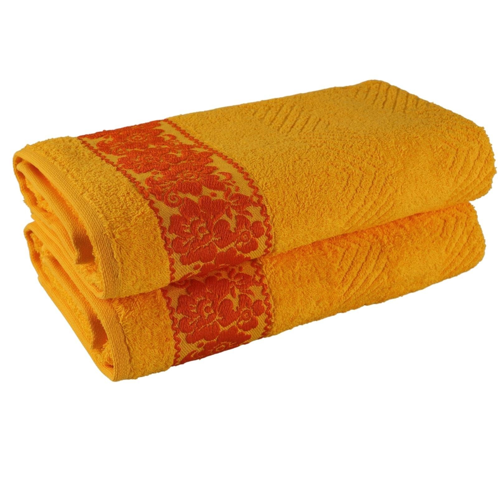 Duschhandtuch Handtuch Duschtücher 100% Badetuch Plentyfy 2teilig 100% (2-St), Baumwolle, - Set Baumwolle - Handtuch aus Frottee Set