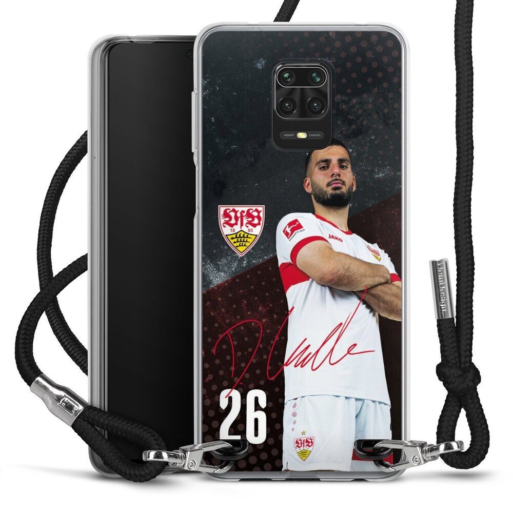 DeinDesign Handyhülle VfB Stuttgart Deniz Undav Offizielles Lizenzprodukt Deniz Undav 24/25, Xiaomi Redmi Note 9s Handykette Hülle mit Band Case zum Umhängen