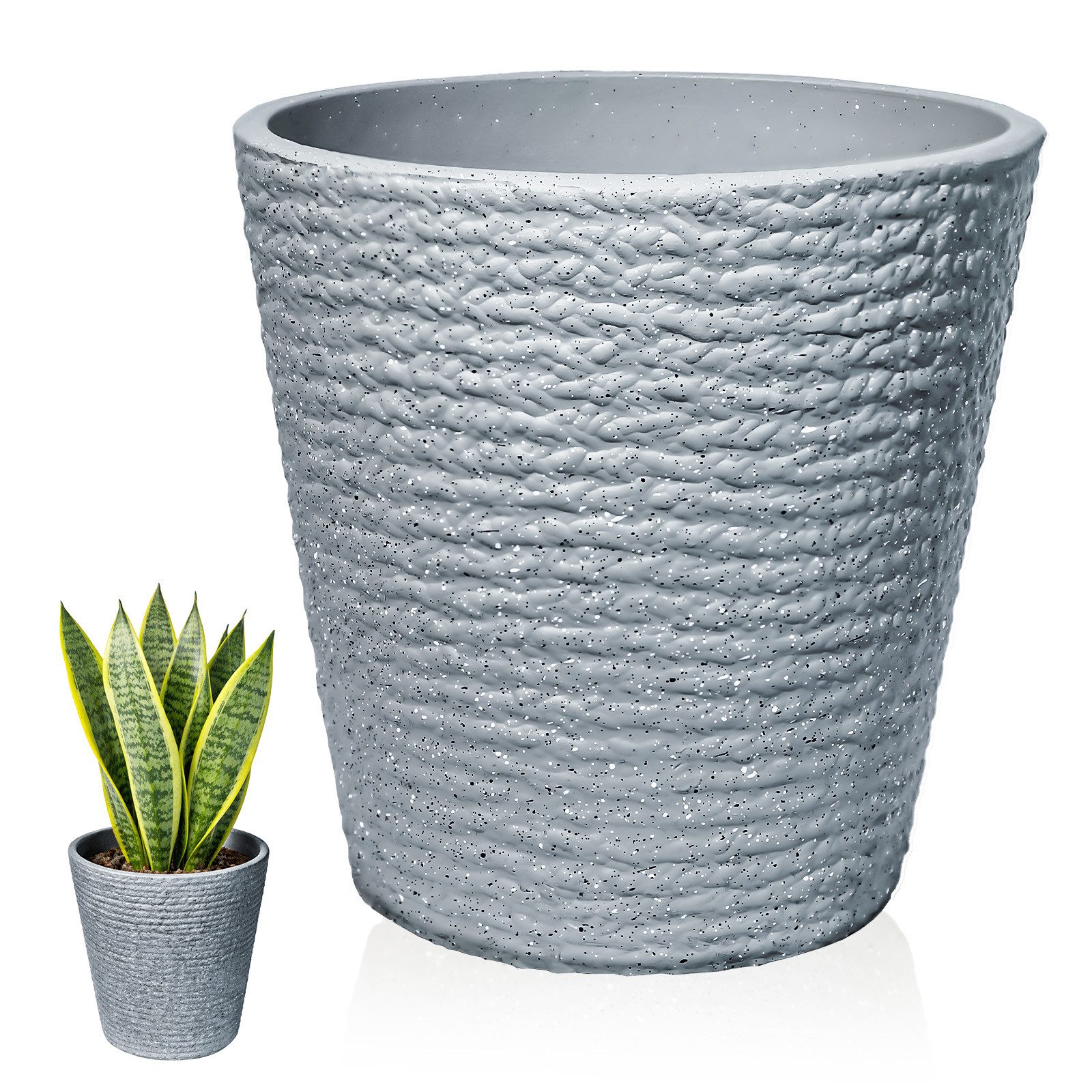 M&W DAS DESIGN Pflanzkübel Blumentopf Übertopf Pflanzentopf Pflanztopf dick 19Øx20H (1 St)