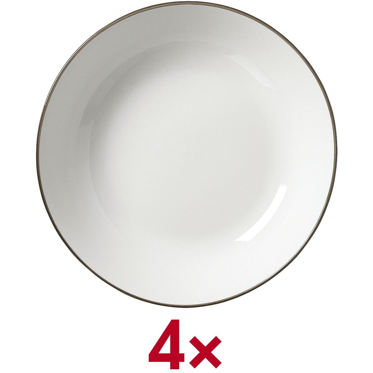 Ritzenhoff & Breker Suppenteller Adela, (4 St), Ø 20 cm, Porzellan