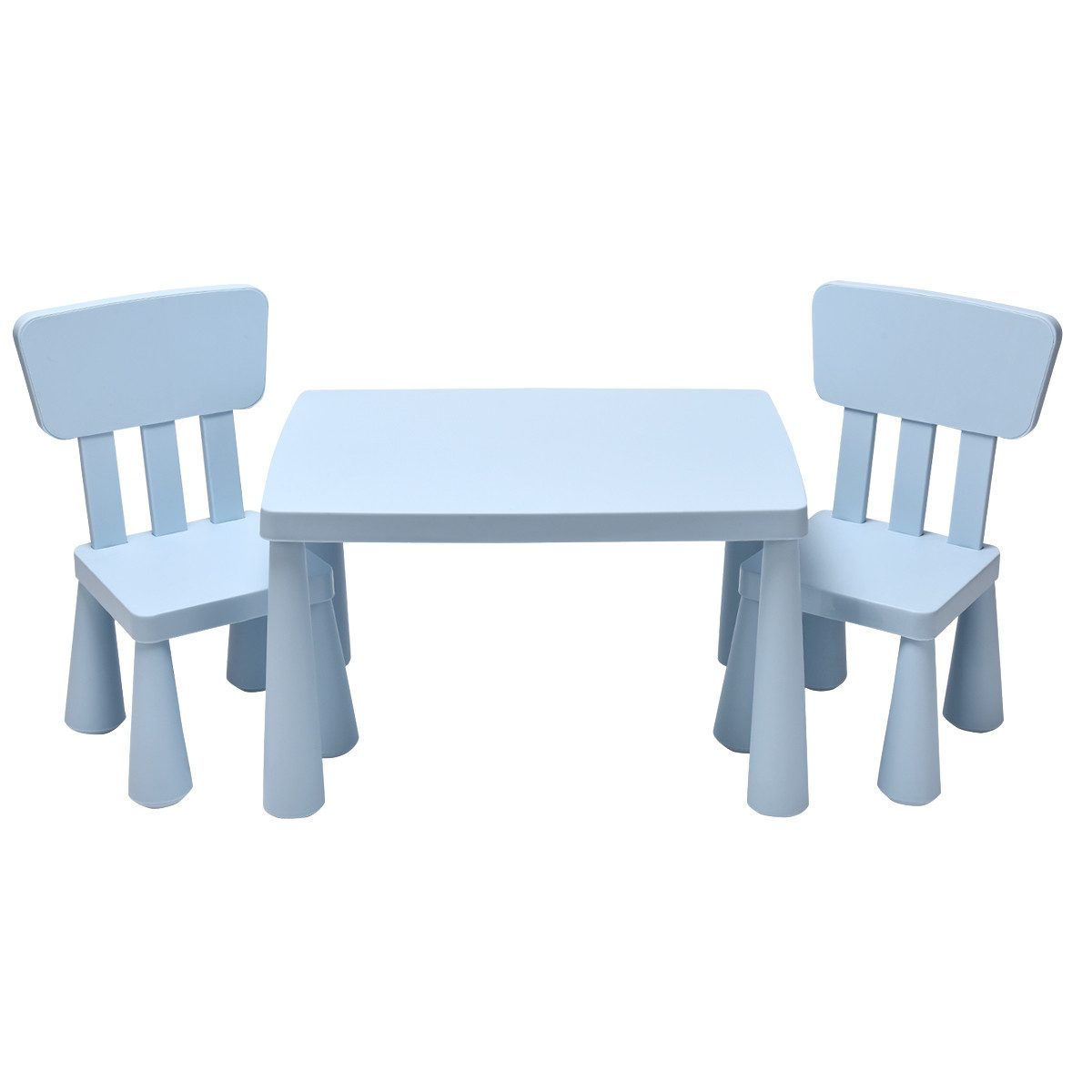 COSTWAY Kindersitzgruppe 3 TLG. Kindermöbel, (Kindertisch mit 2 Stühlen) günstig online kaufen