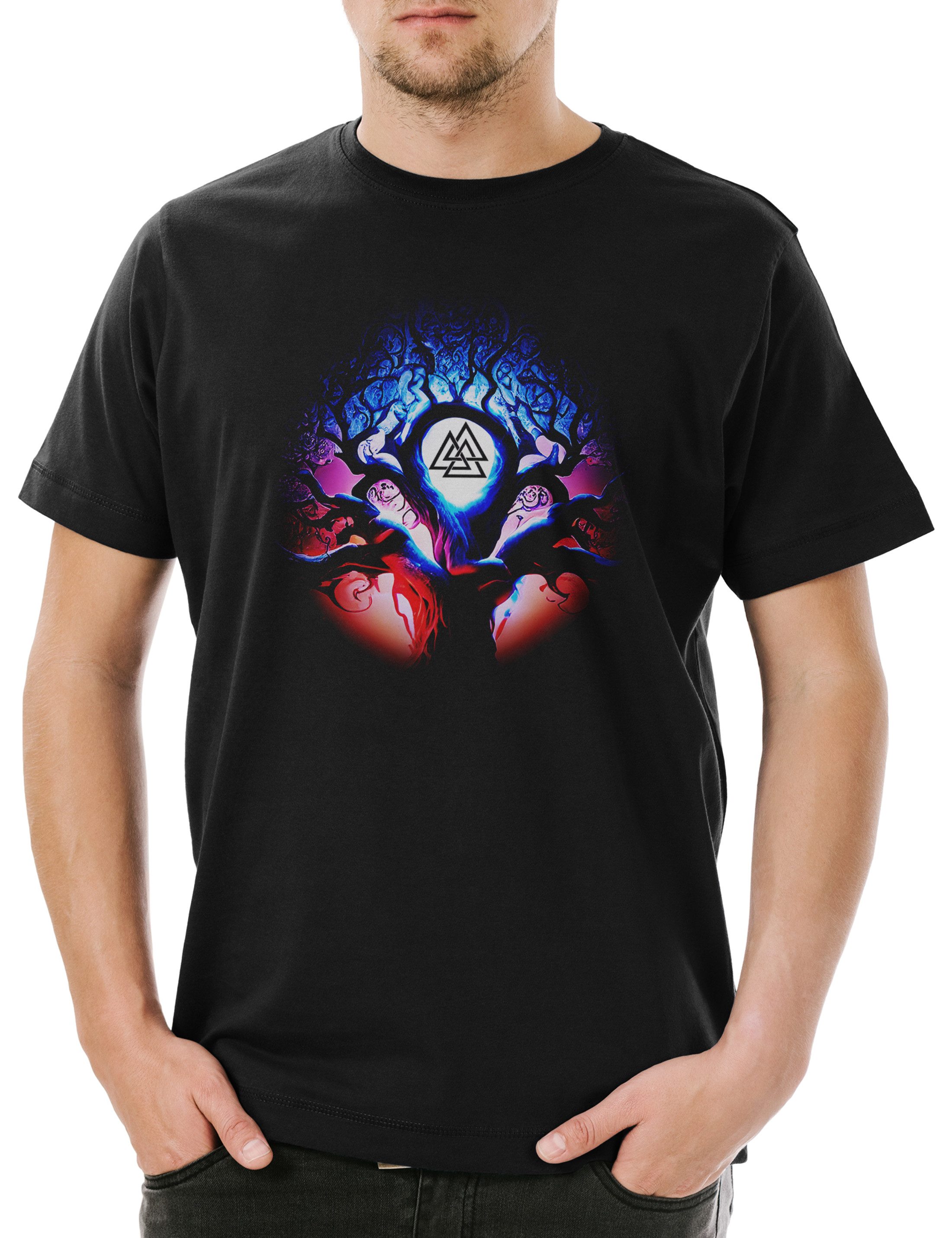 Urban Backwoods Print-Shirt Yggdrasil Moon Walknut günstig online kaufen