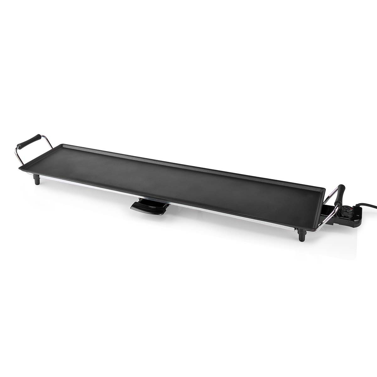 Nedis Grillplatte FCTE110EBK90 (1-St), Antihaftbeschichtung, 5 Heizstufen, für fettfreies Grillen am Tisch